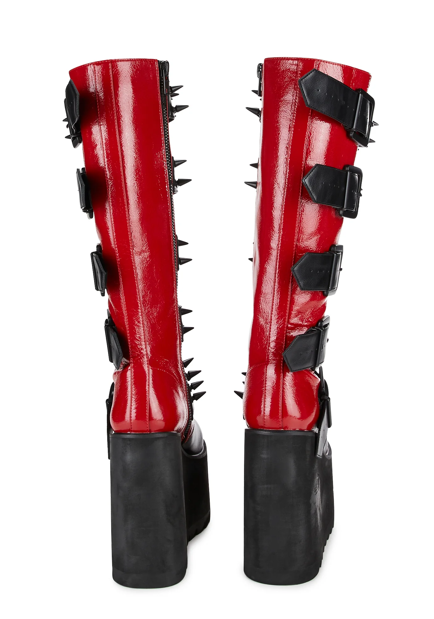 Appetite For Destruction Platform Boots - Red - Image 4