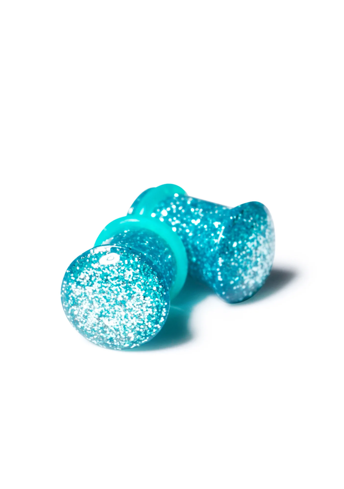 Aqua Dreams Gauged Glitter Plugs - Image 16