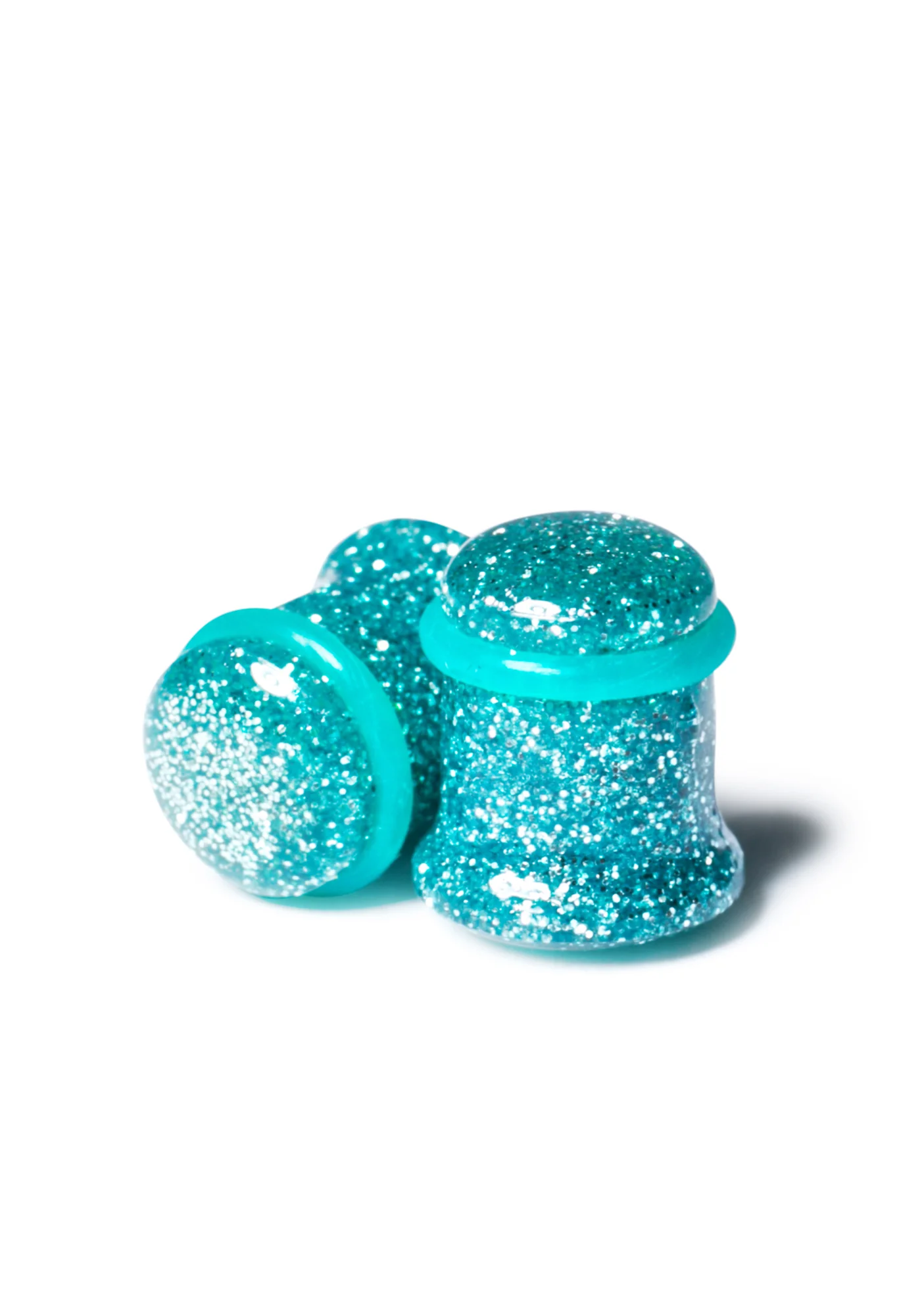 Aqua Dreams Gauged Glitter Plugs - Image 3