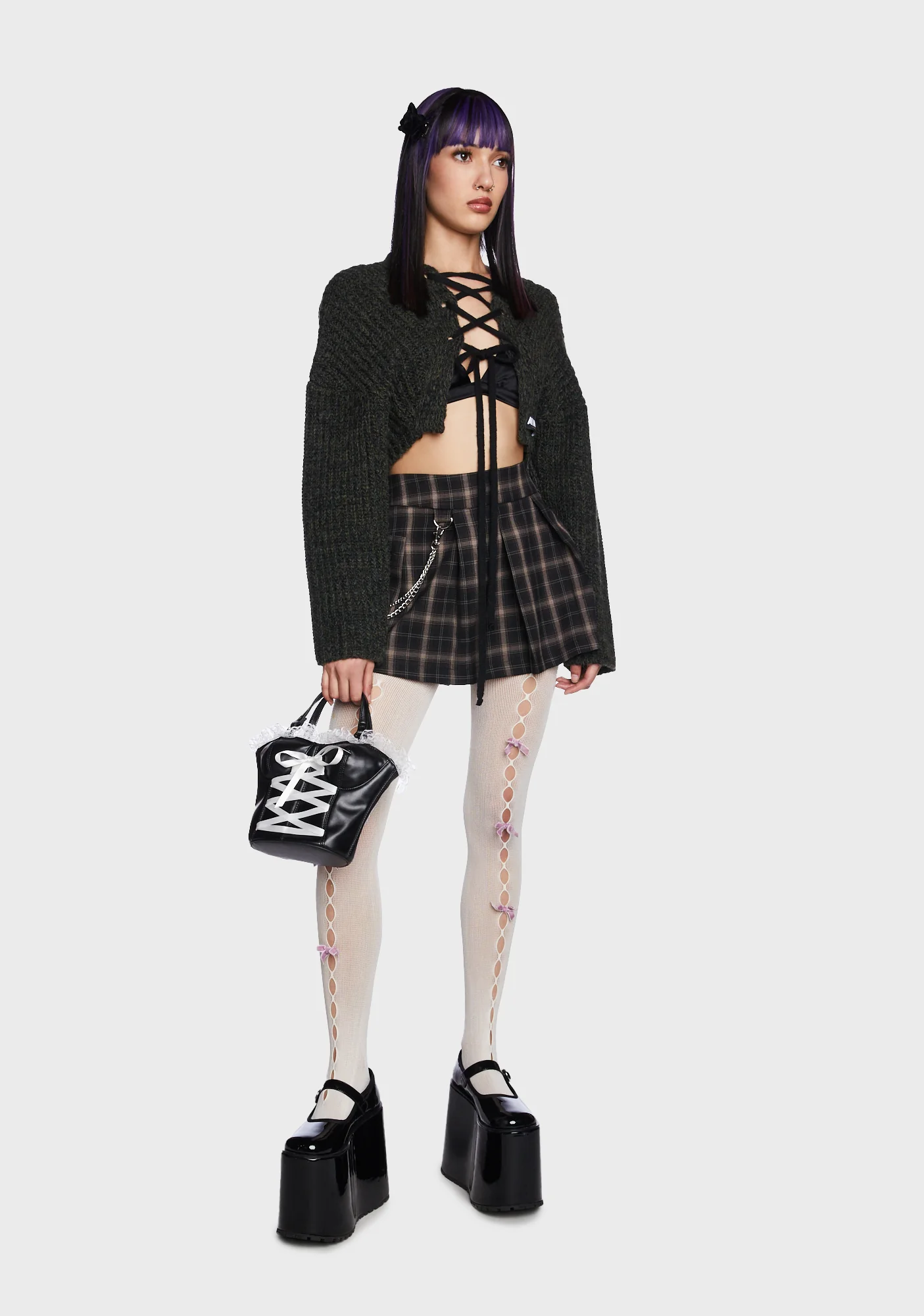 Arabella Lace Up Cardigan - Image 2
