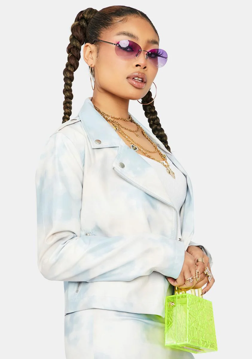 As Good As It Gets Tie Dye Moto Jacket - Image 2
