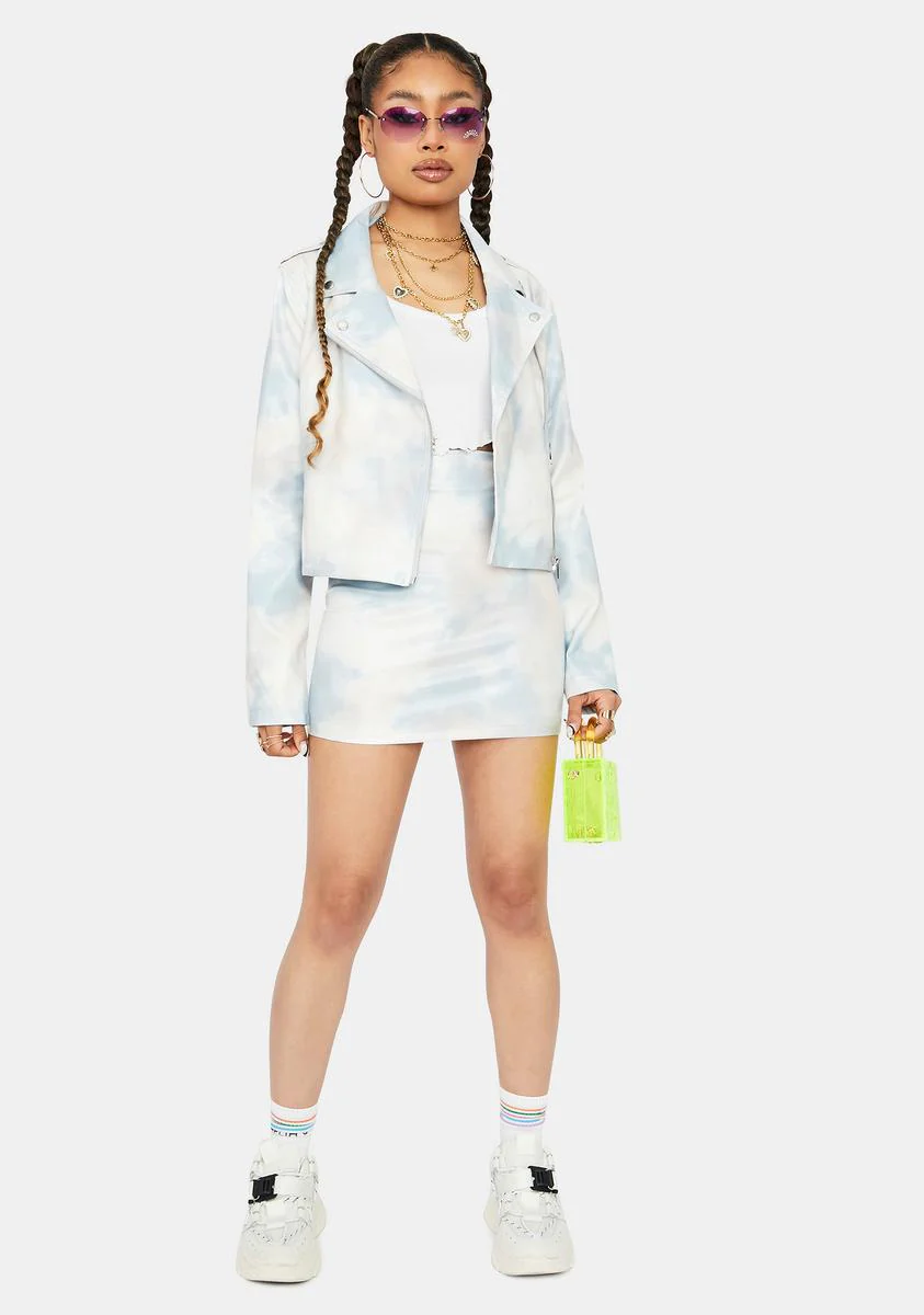 As Good As It Gets Tie Dye Moto Jacket - Image 3