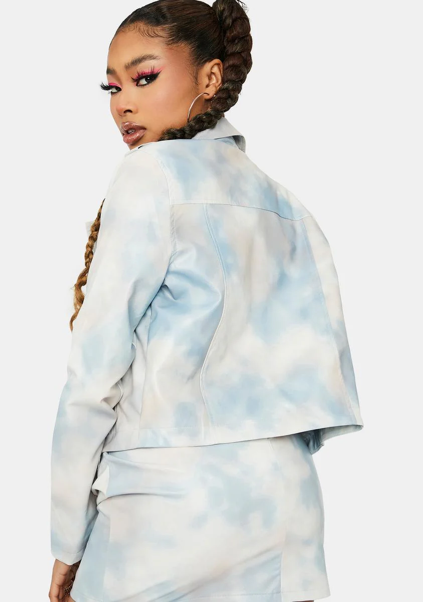 As Good As It Gets Tie Dye Moto Jacket - Image 4