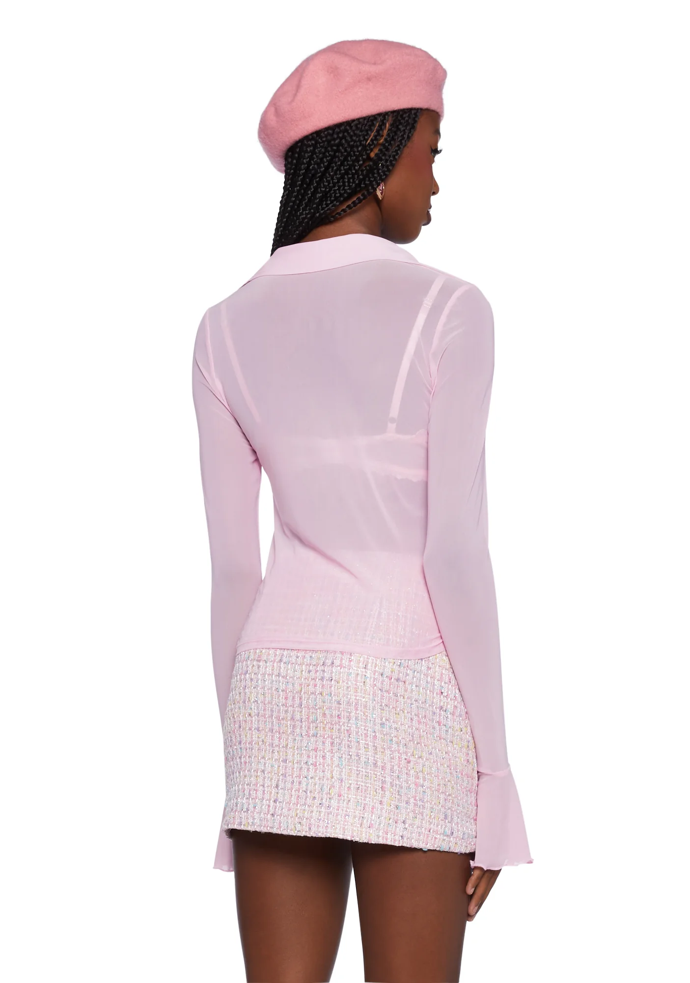 Ascend Your Throne Crop Top - Pink - Image 4