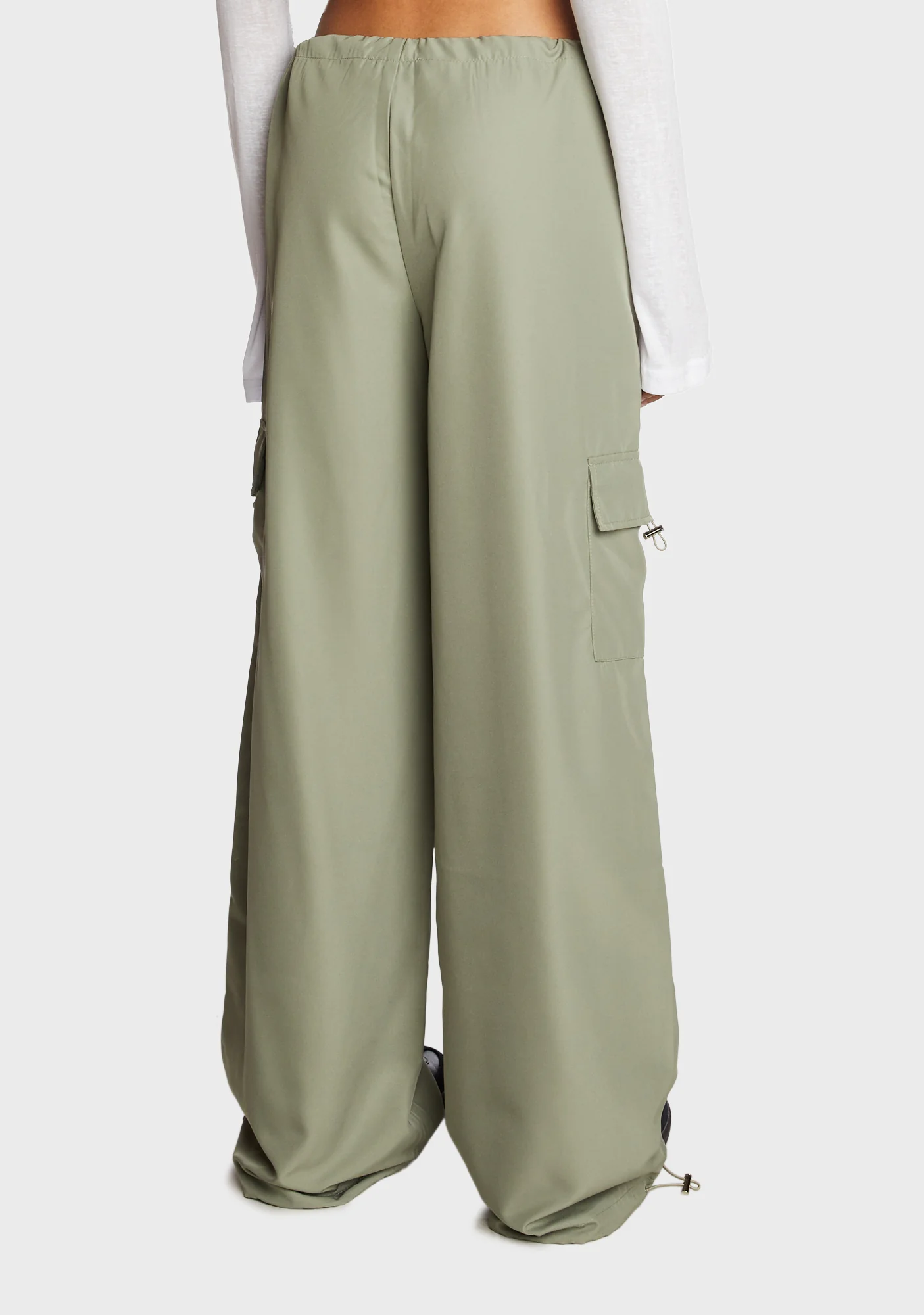 Asha Low Rise Nylon Cargo Pants - Image 4