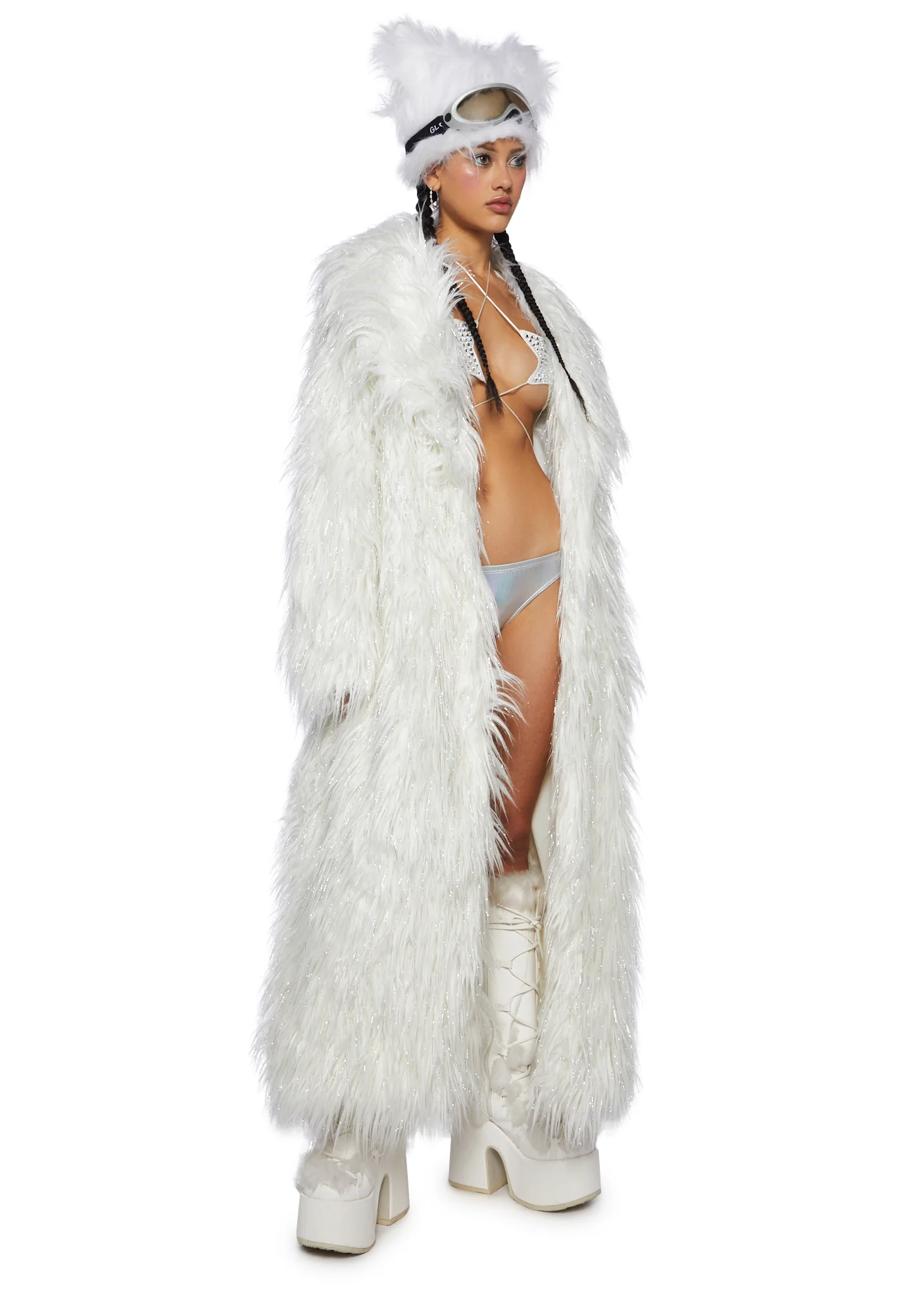 Astro Arctic Faux Fur Coat - White - Image 2