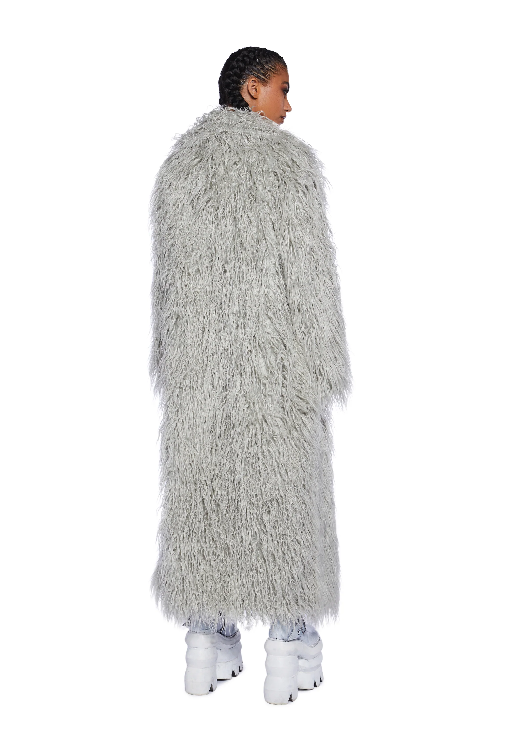Astro Arctic Faux Fur Coat - Gray - Image 4
