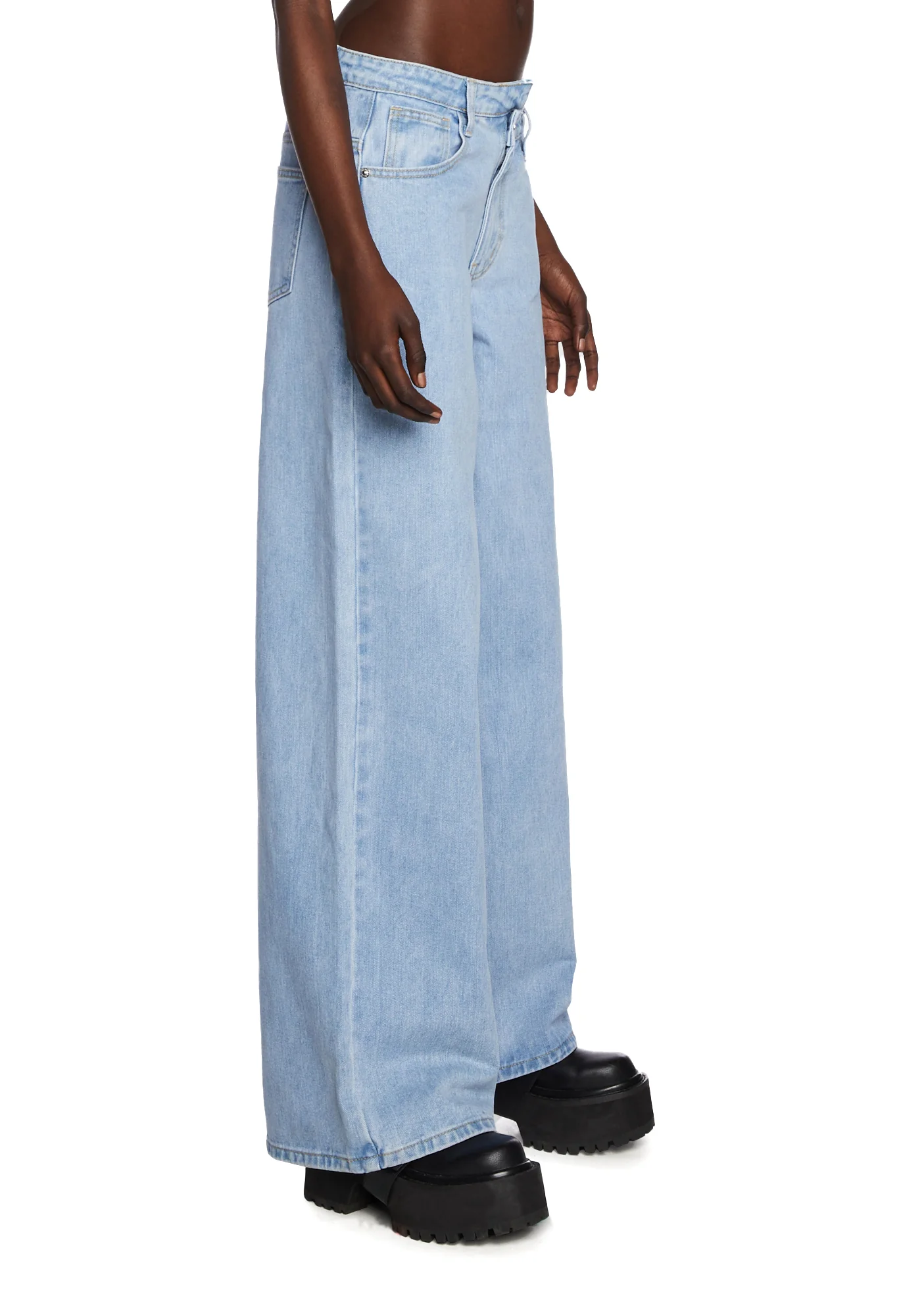 Asymmetric Baggy Jeans - Image 3