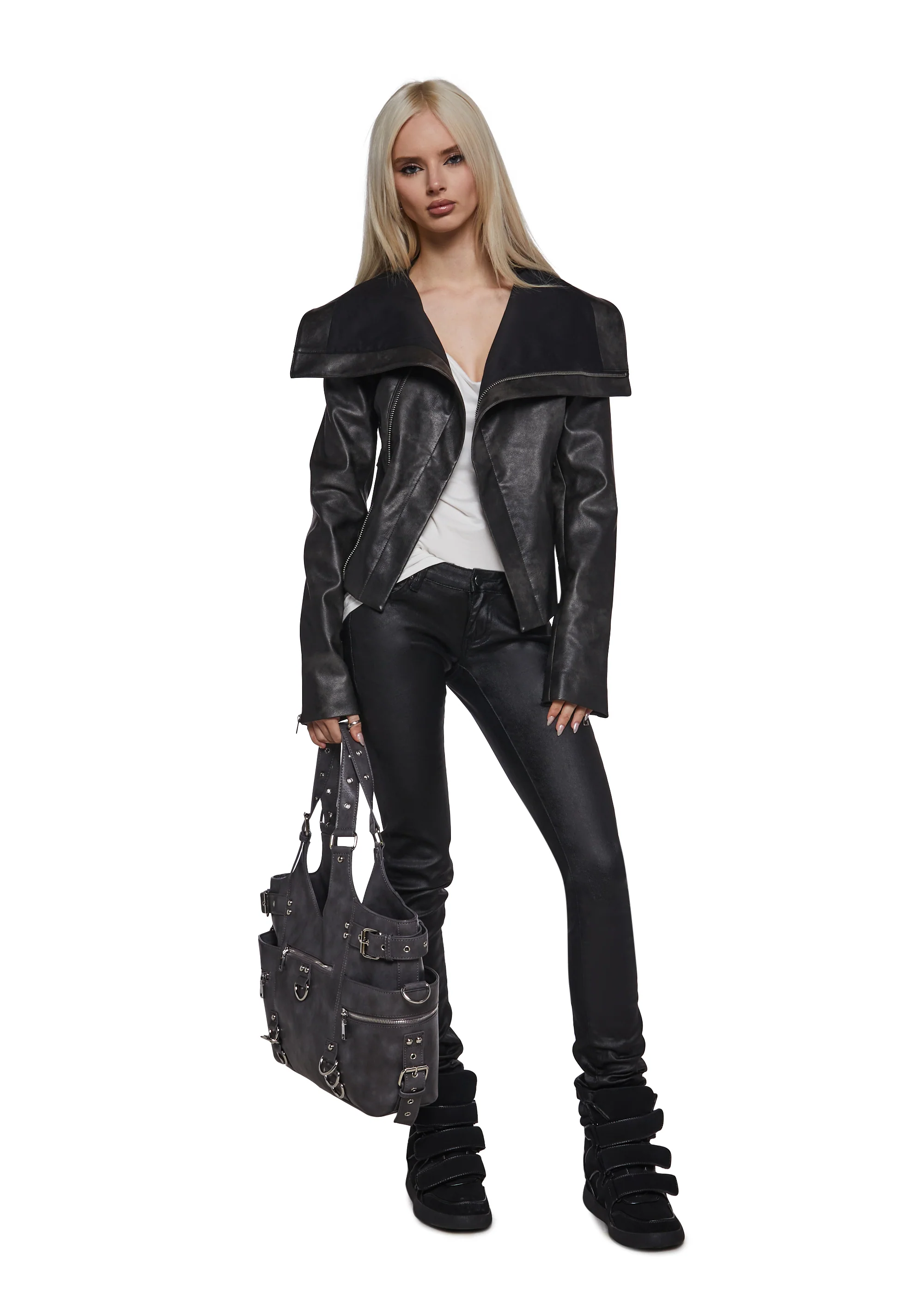 Asymmetrical Moto Jacket - Image 2