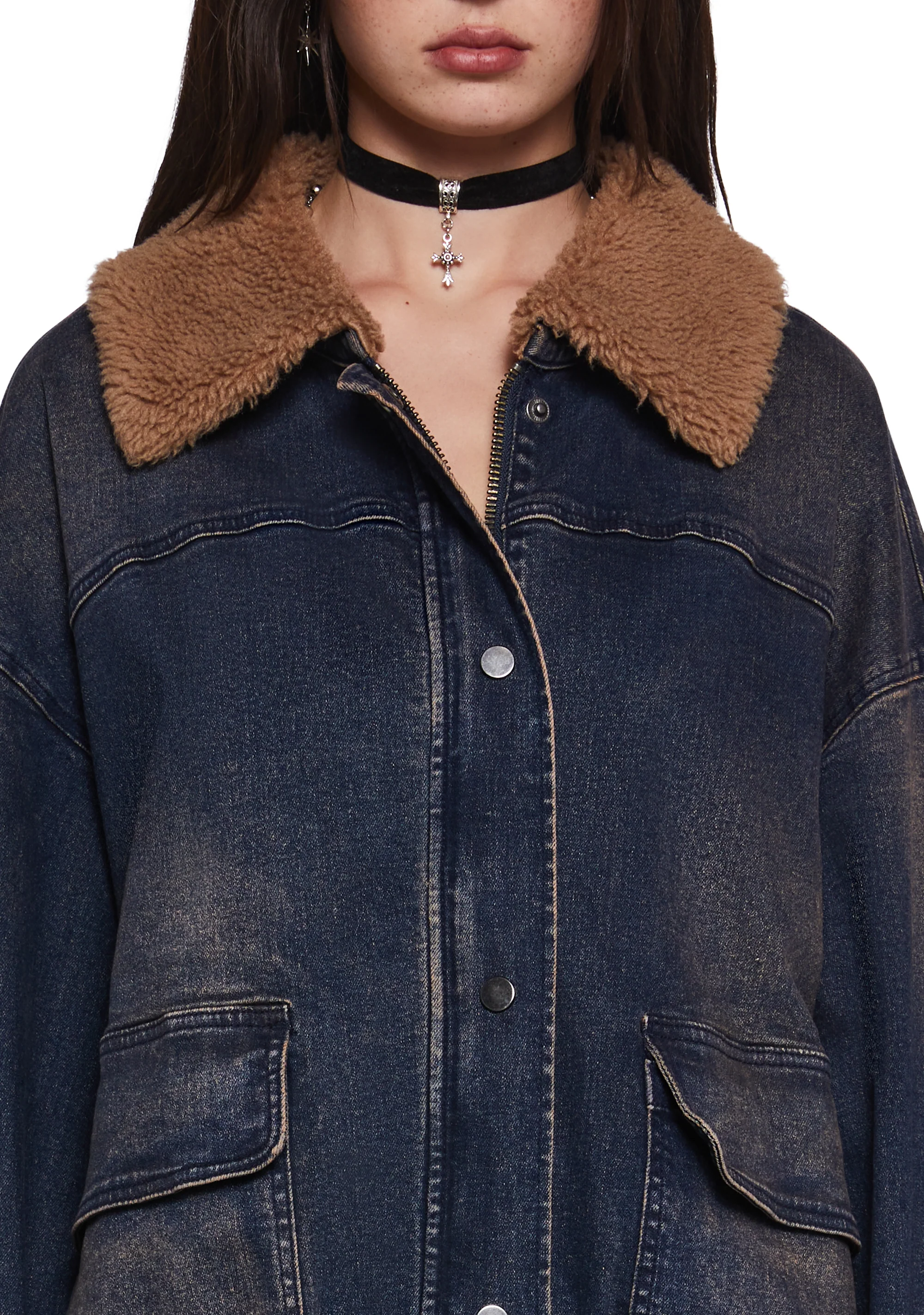 At The Diner Denim Bomber Jacket - Image 5
