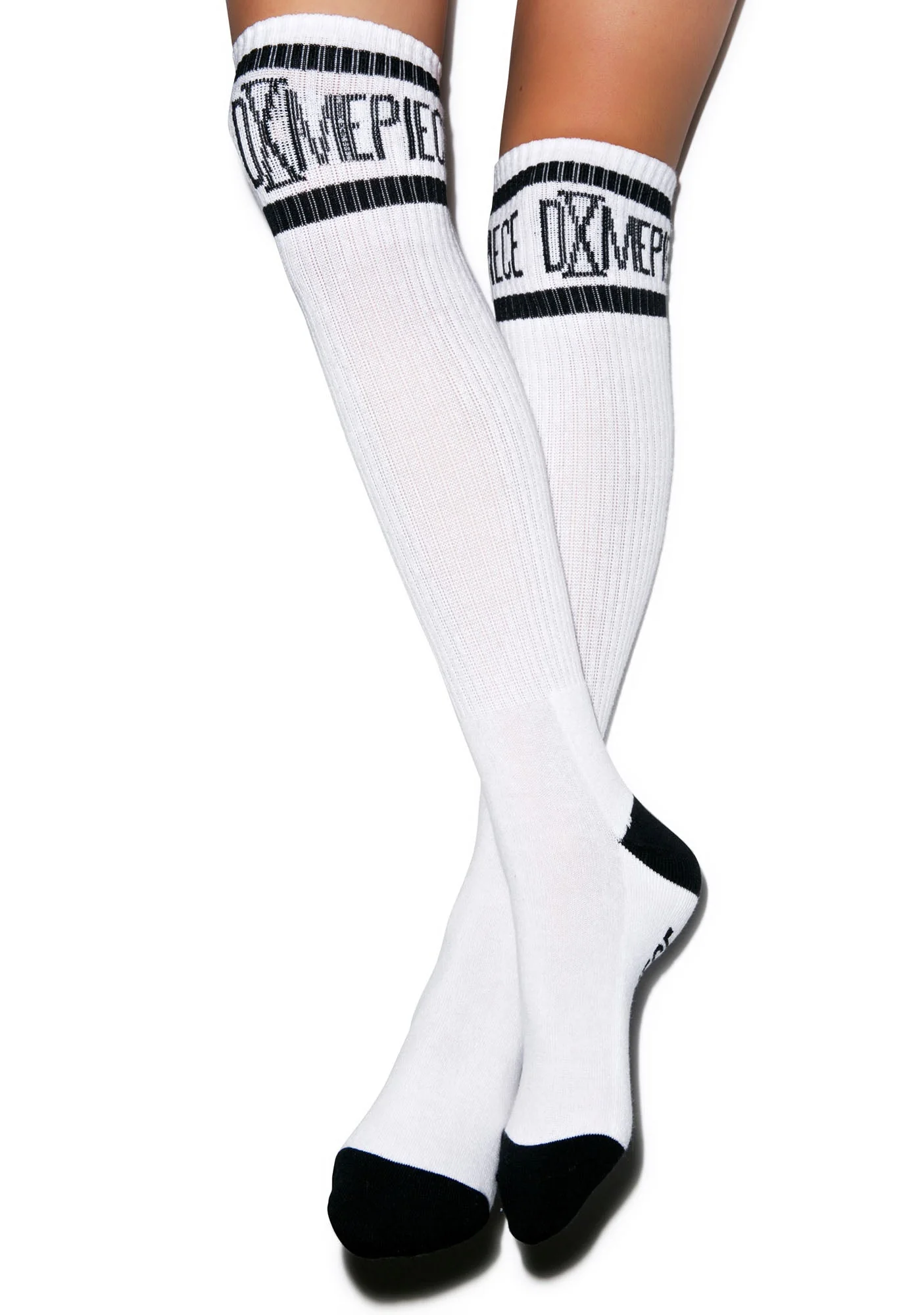 Athletic Logo Knee High Socks - White - Image 2