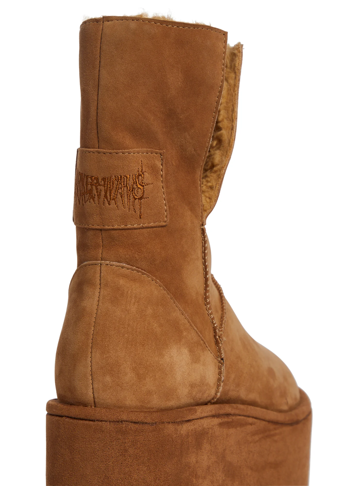 Atmosphere Fleece Lined Suede Platform Boots - Brown - Image 2