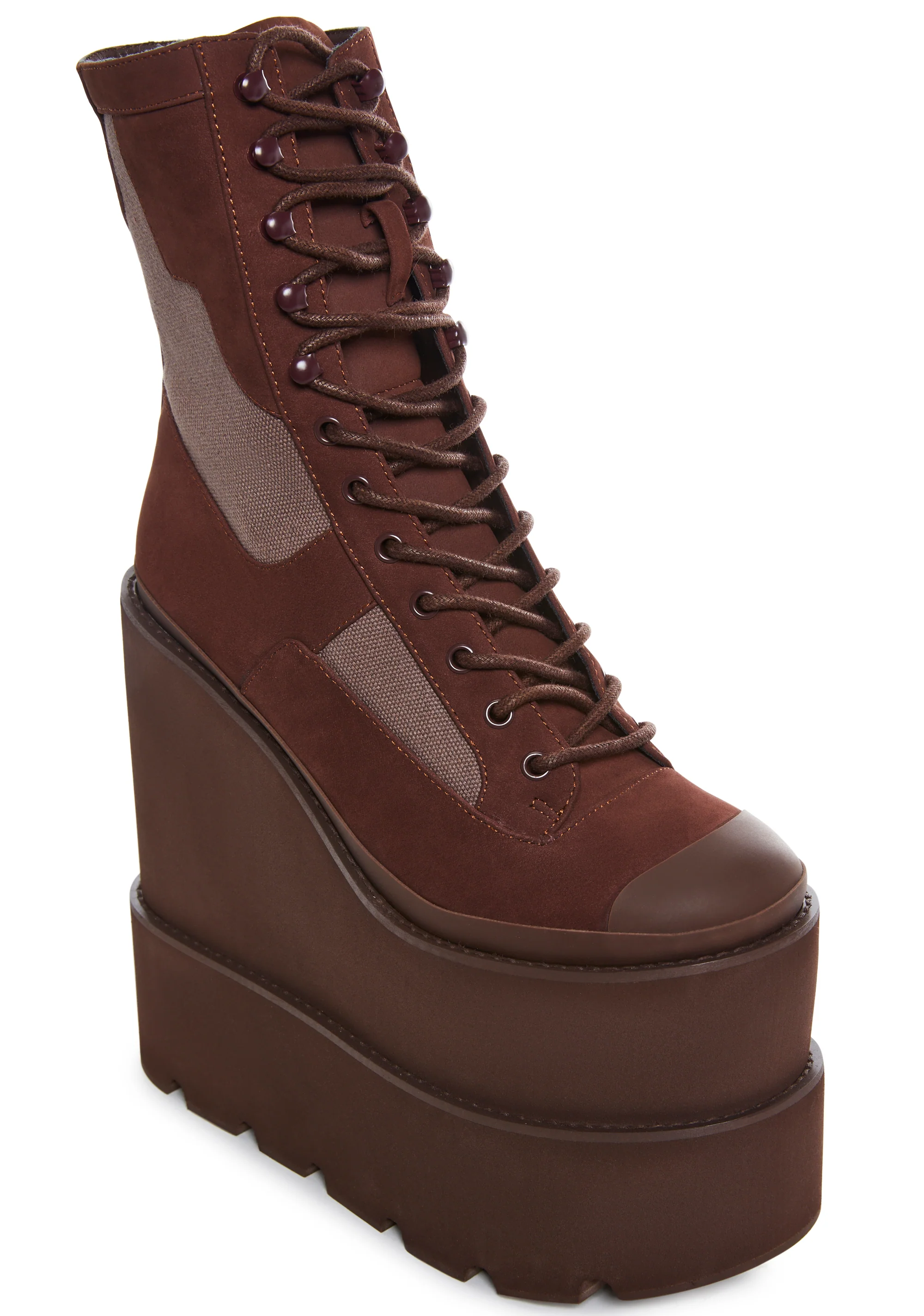 Atmosphere Double Stack Field Girl Traitor Boots - Brown - Image 2