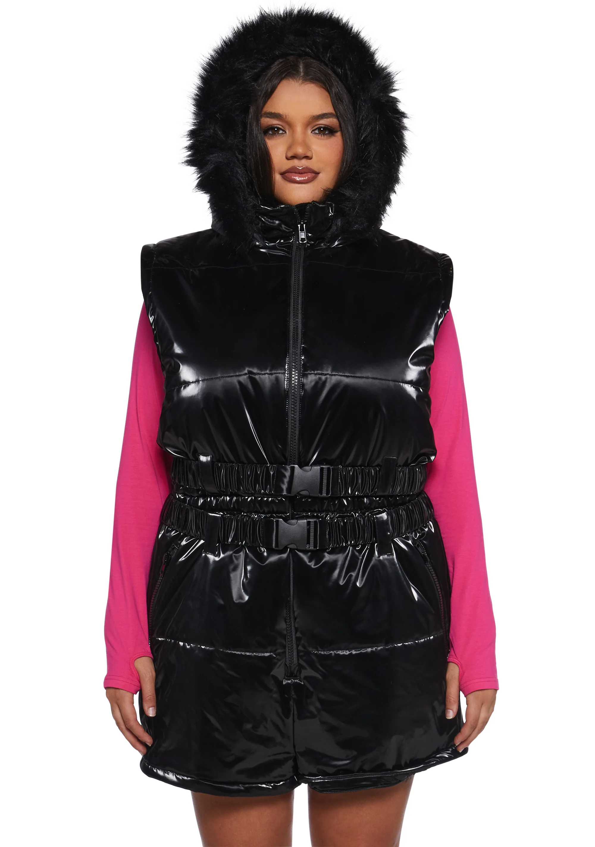 Aurora Beam Liquid Velvet Snowsuit - Black - Image 10