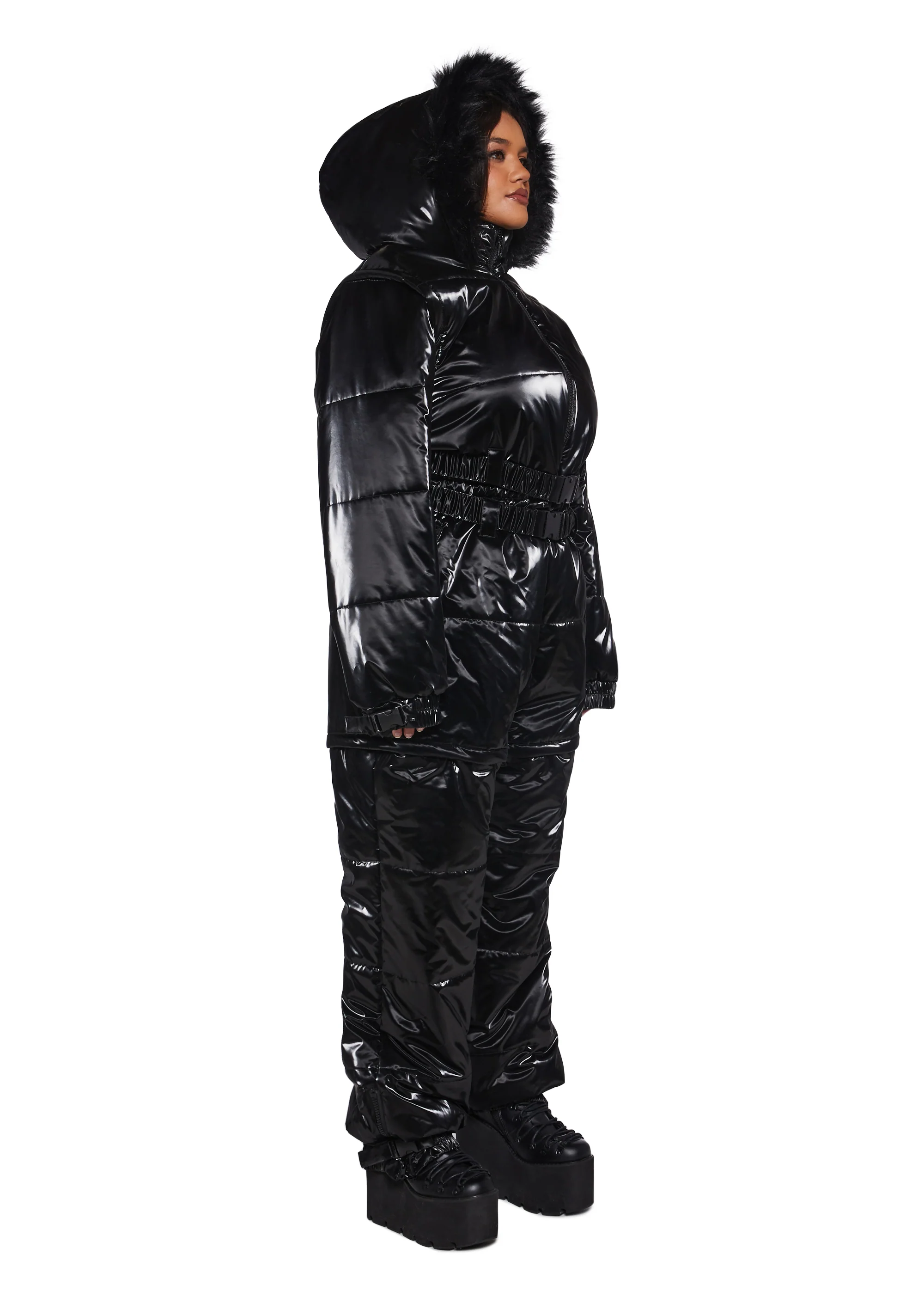 Aurora Beam Liquid Velvet Snowsuit - Black - Image 9