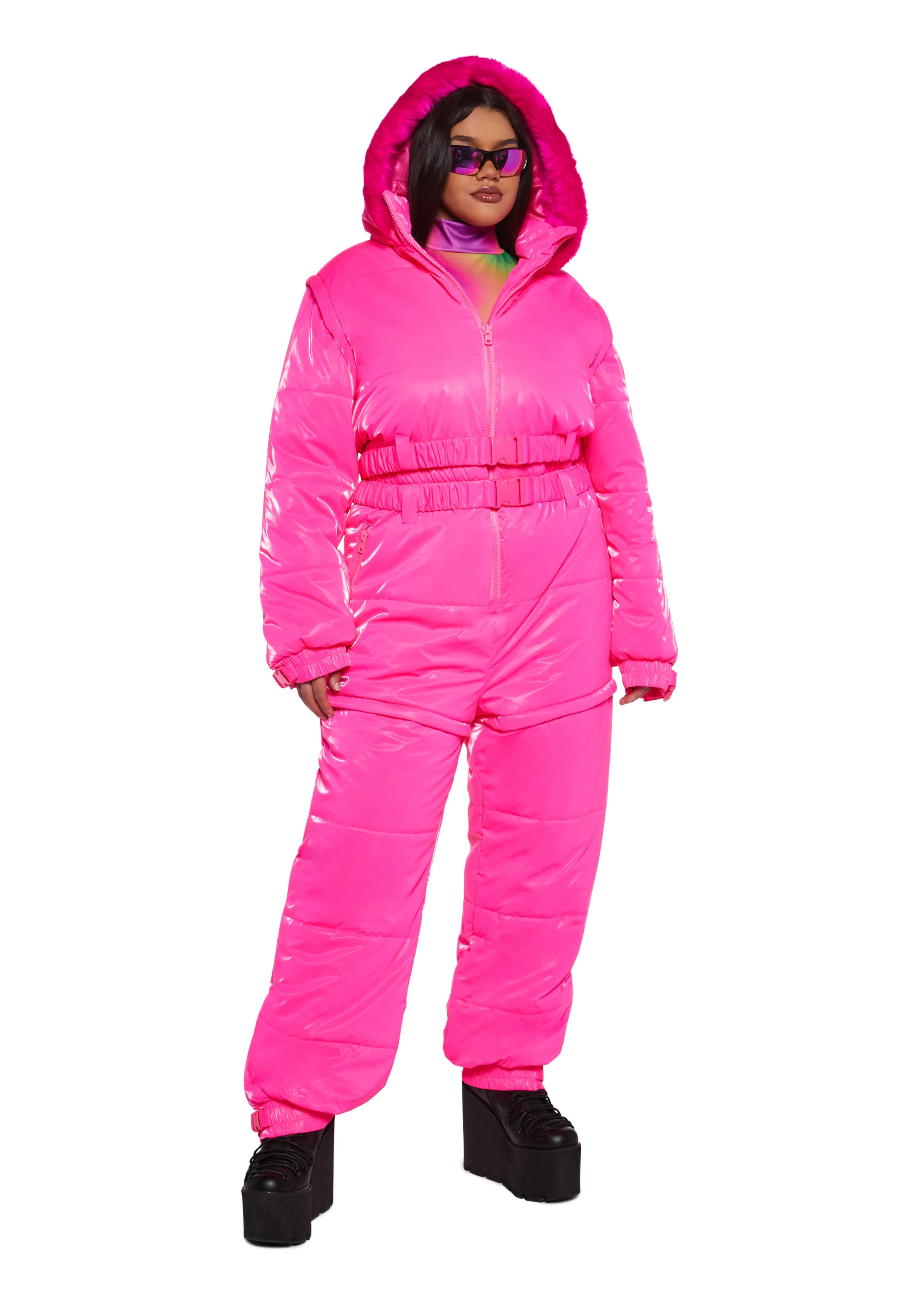 Aurora Beam Liquid Velvet Snowsuit - Pink - Image 11