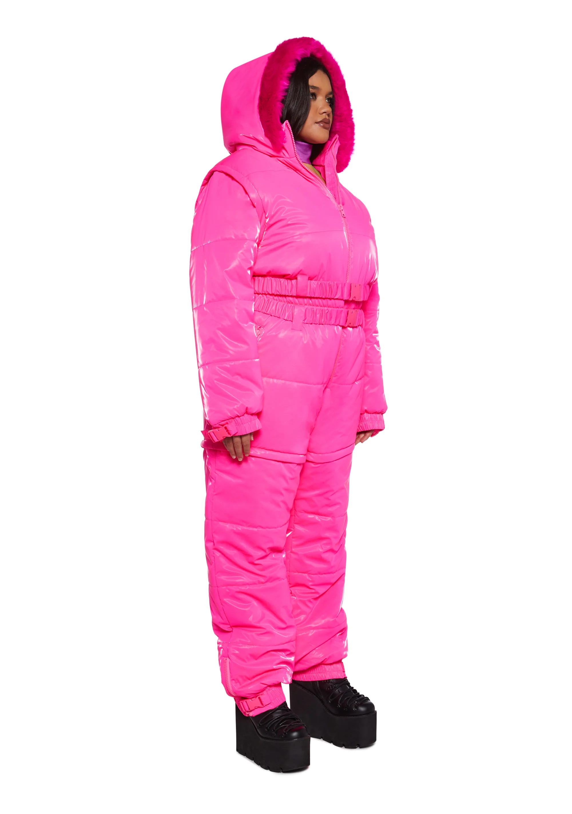 Aurora Beam Liquid Velvet Snowsuit - Pink - Image 12