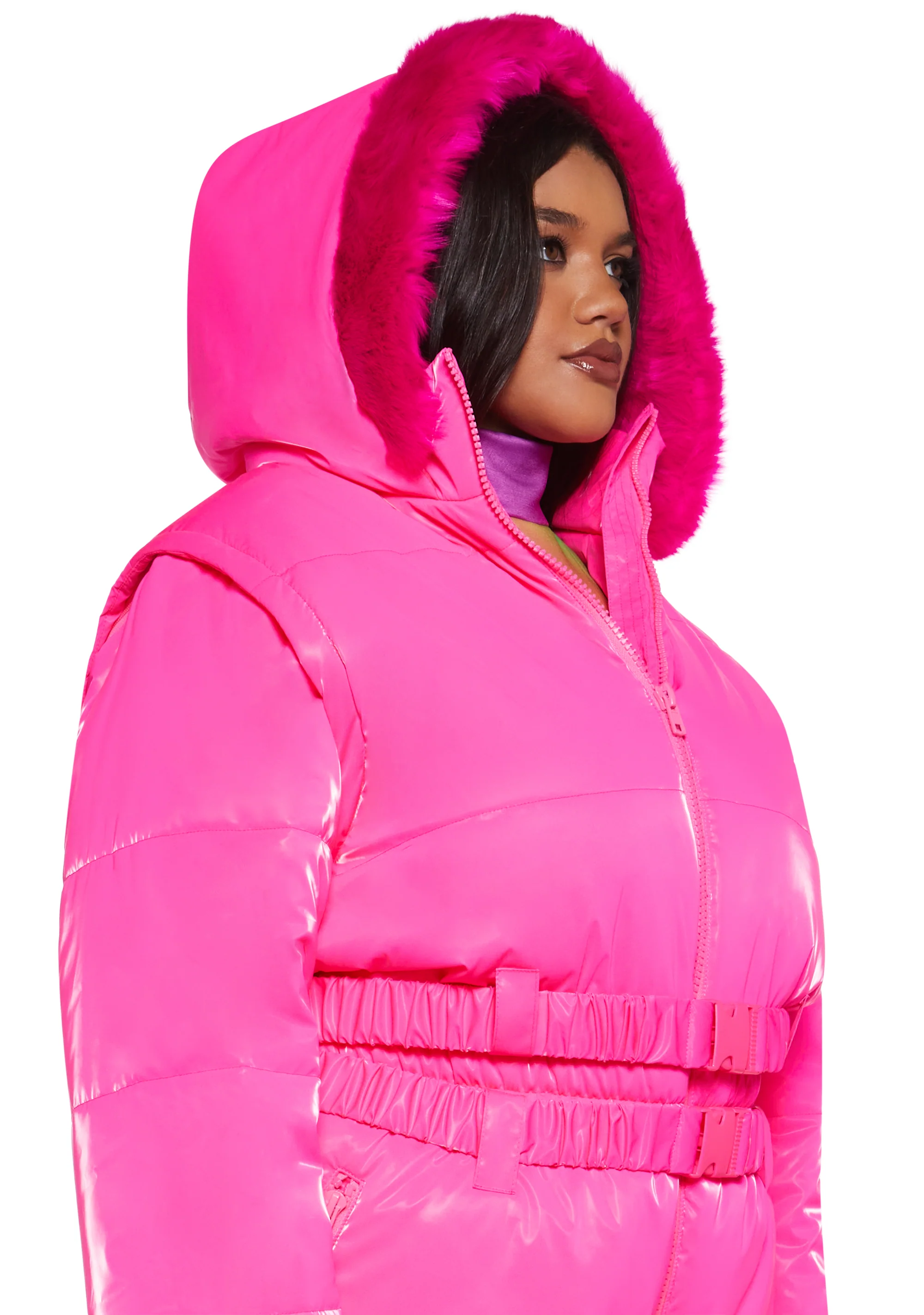 Aurora Beam Liquid Velvet Snowsuit - Pink - Image 13