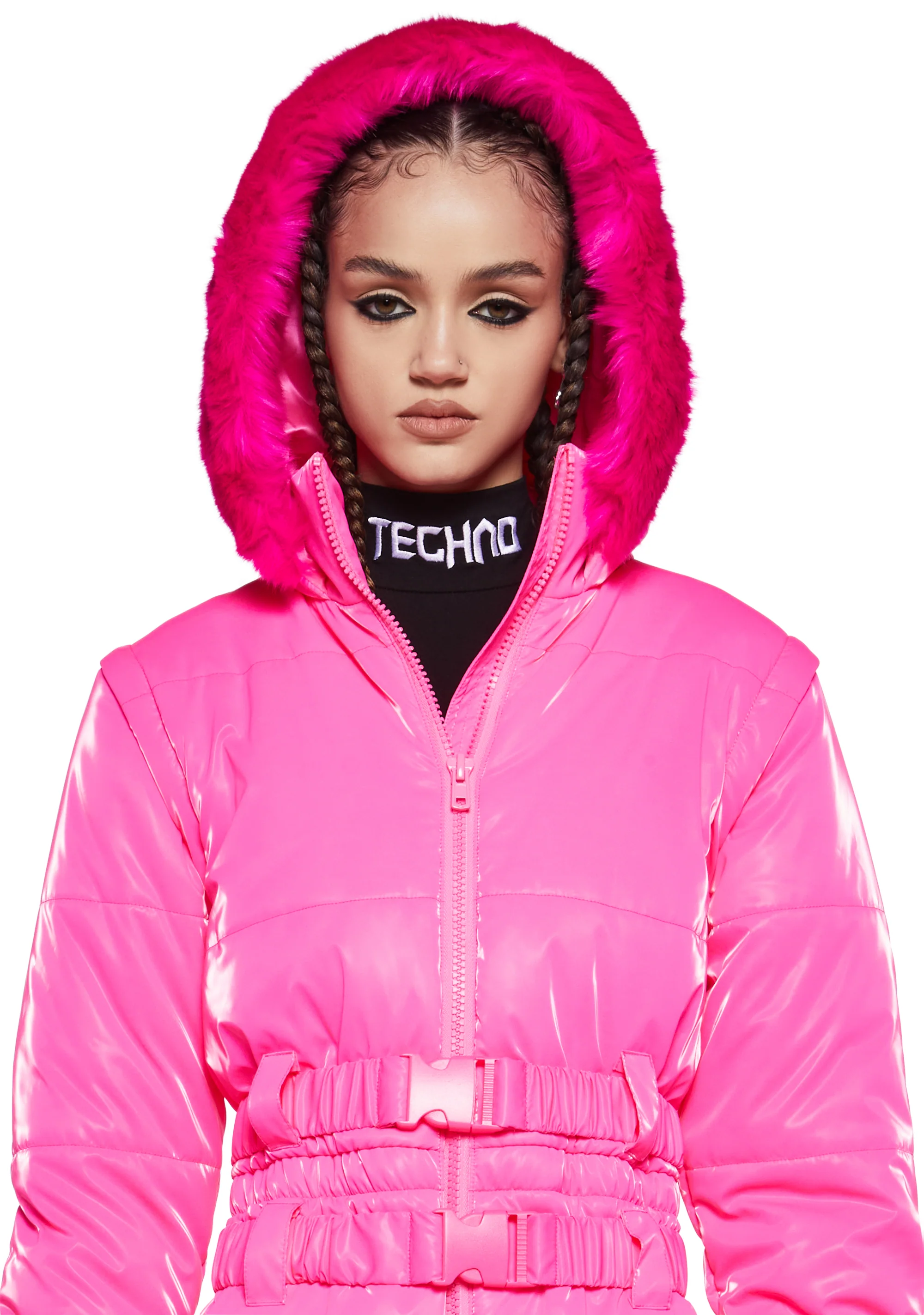 Aurora Beam Liquid Velvet Snowsuit - Pink - Image 3
