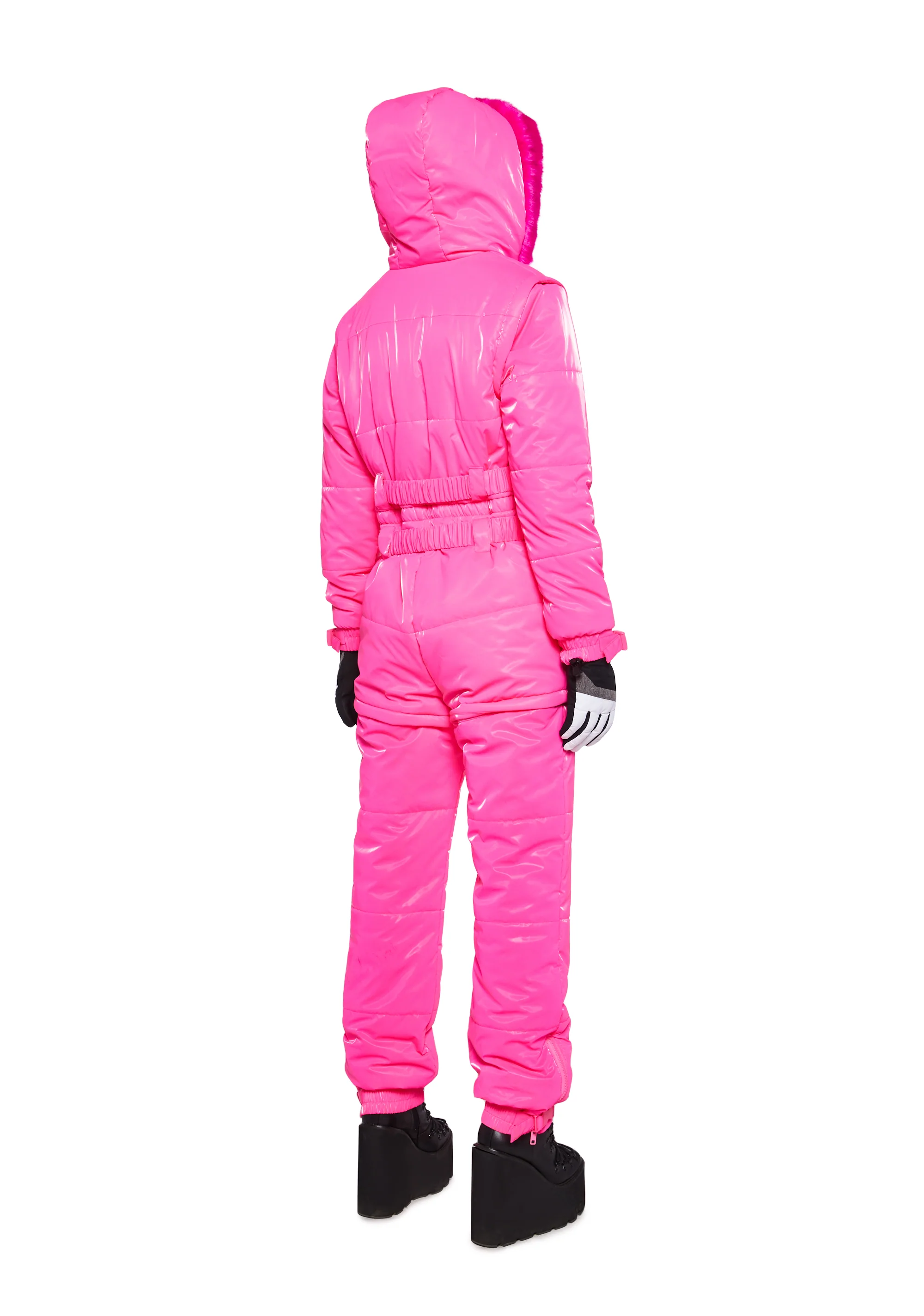 Aurora Beam Liquid Velvet Snowsuit - Pink - Image 5