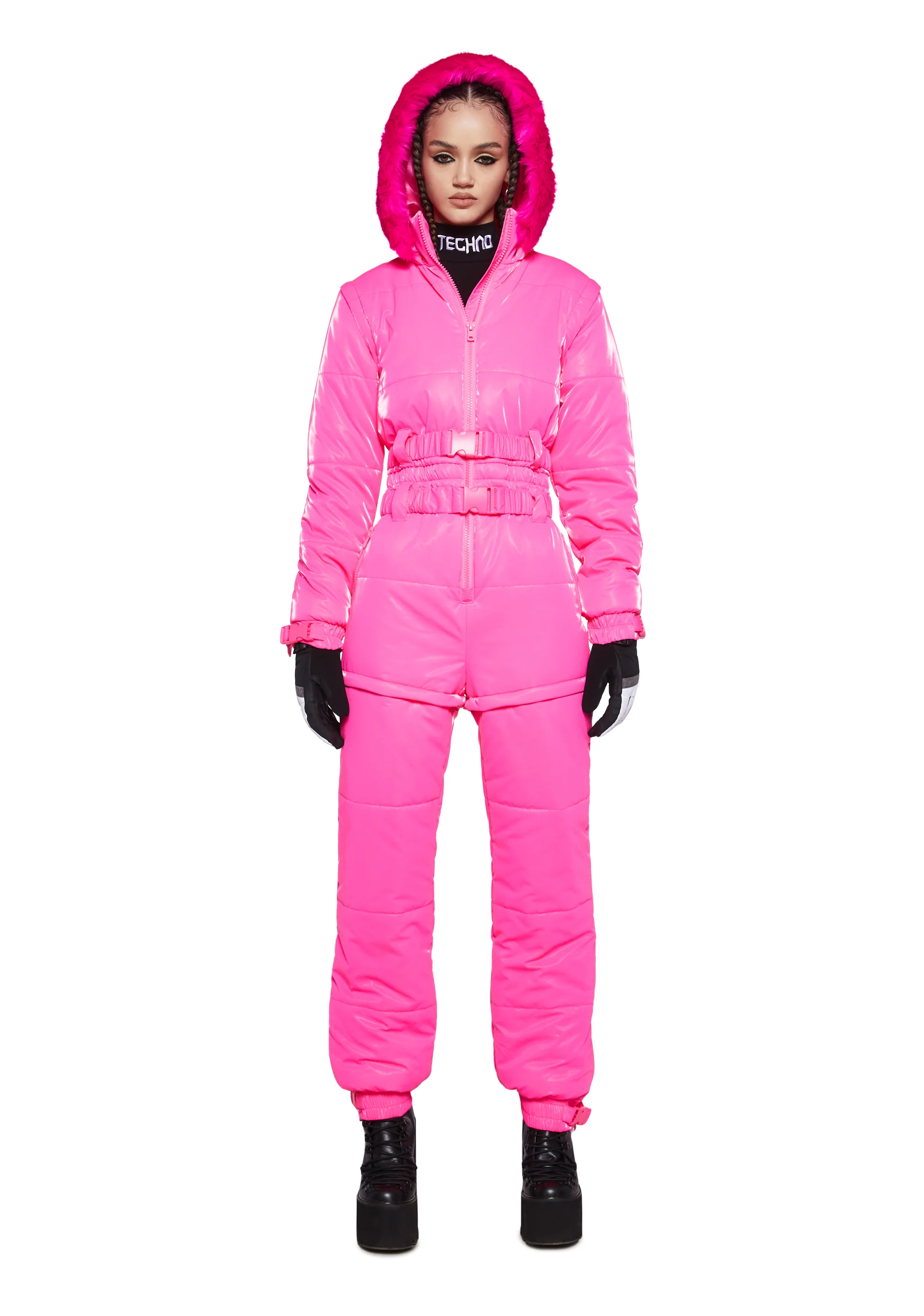 Aurora Beam Liquid Velvet Snowsuit - Pink - Image 6