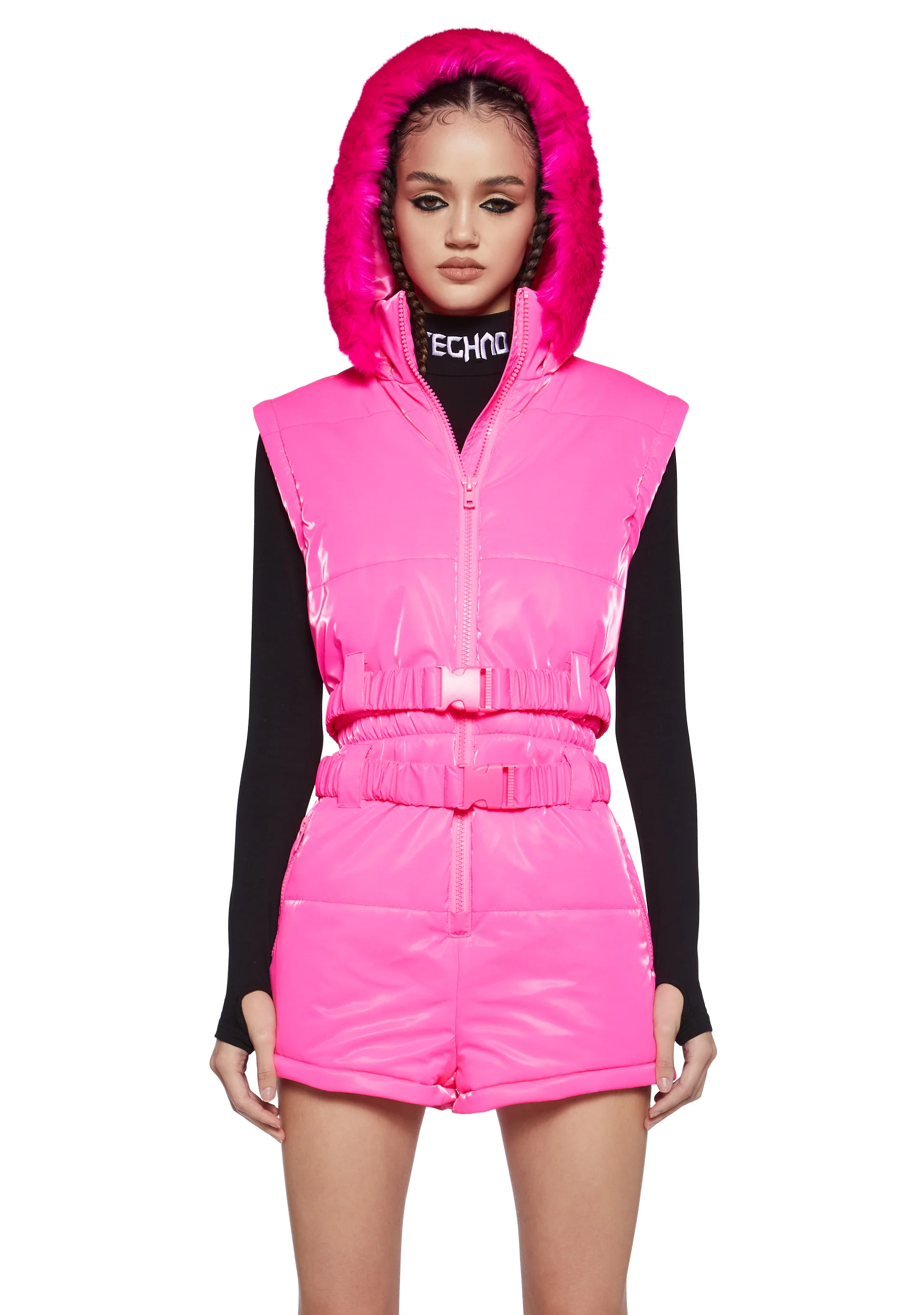 Aurora Beam Liquid Velvet Snowsuit - Pink - Image 8