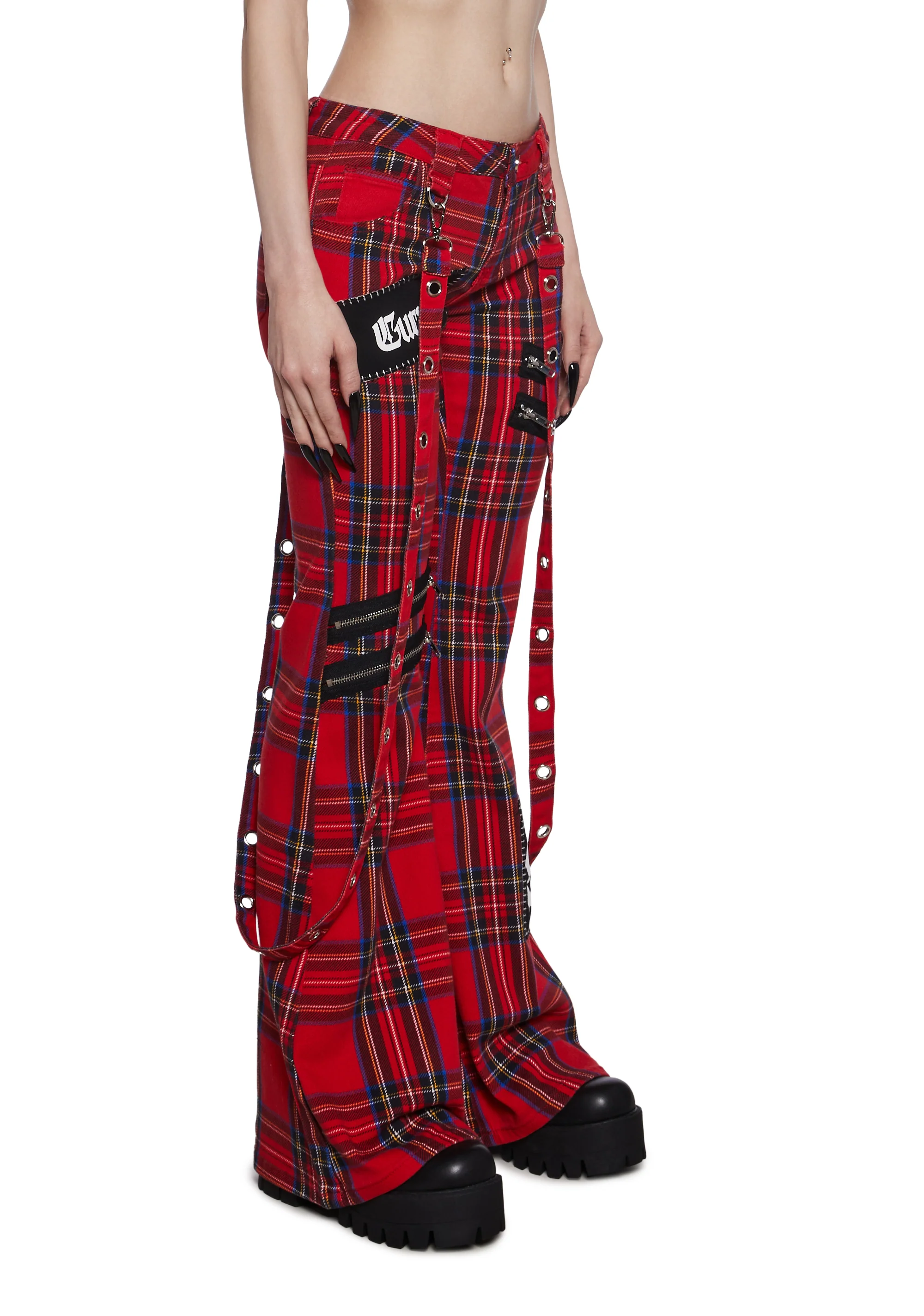 Aurora Cargo Jeans - Plaid - Image 3