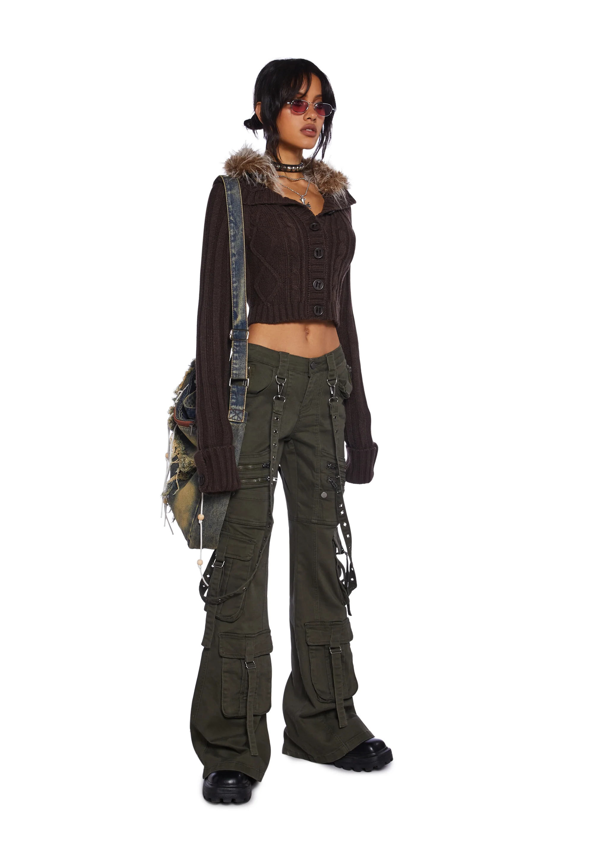 Aurora Cargo Jeans - Twill Green - Image 2
