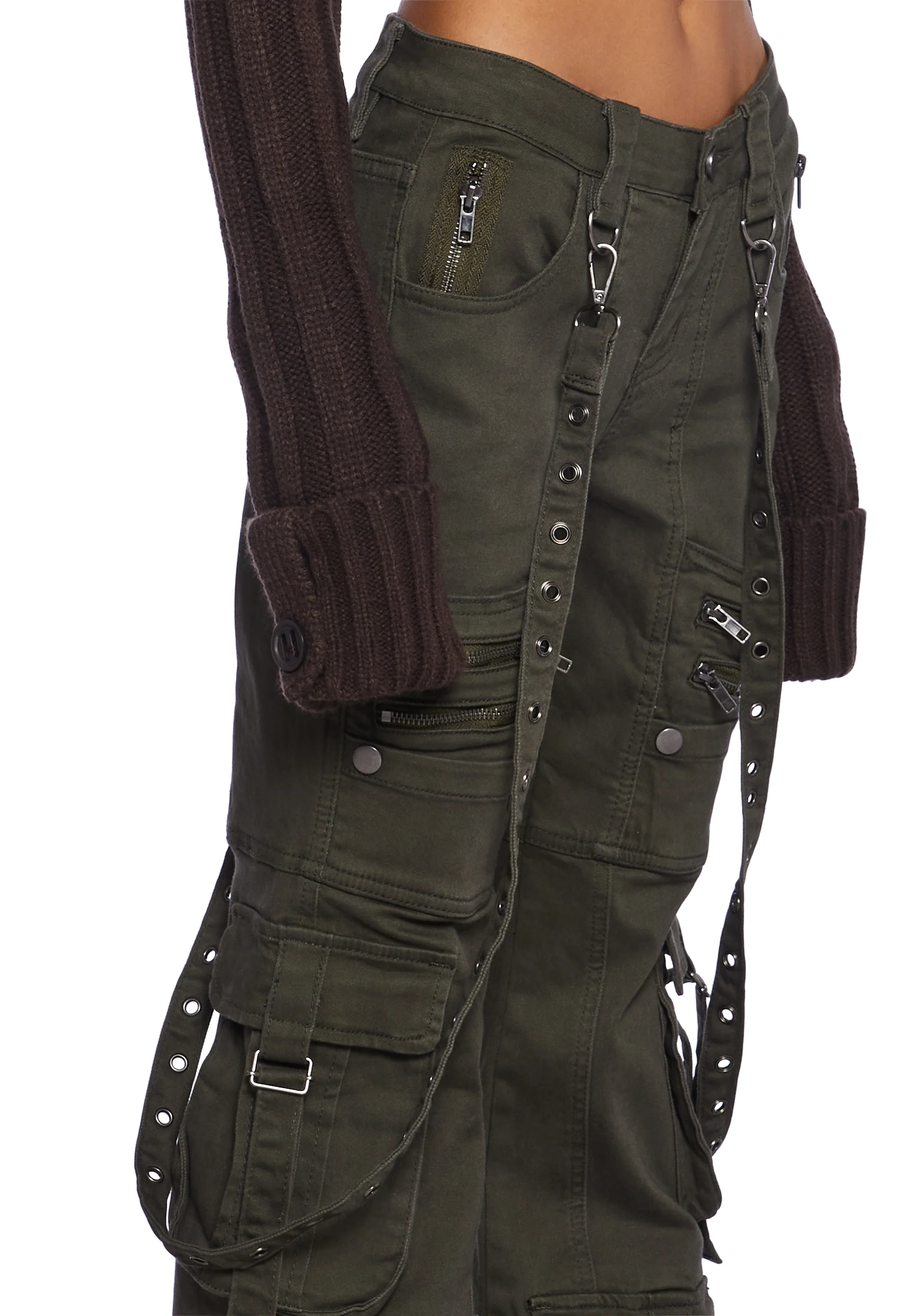 Aurora Cargo Jeans - Twill Green - Image 5