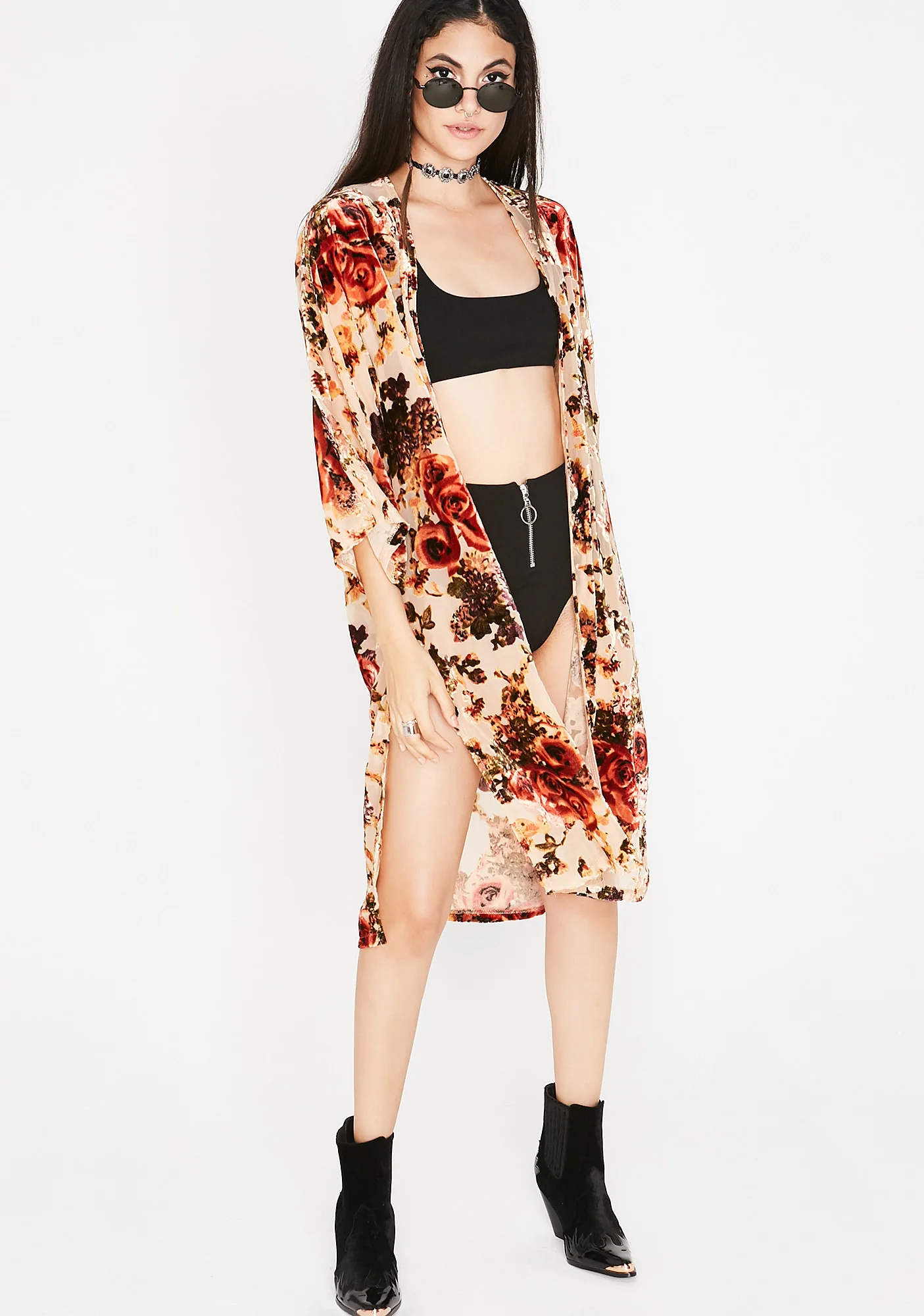 Autumn Dream Velvet Kimono - Image 2