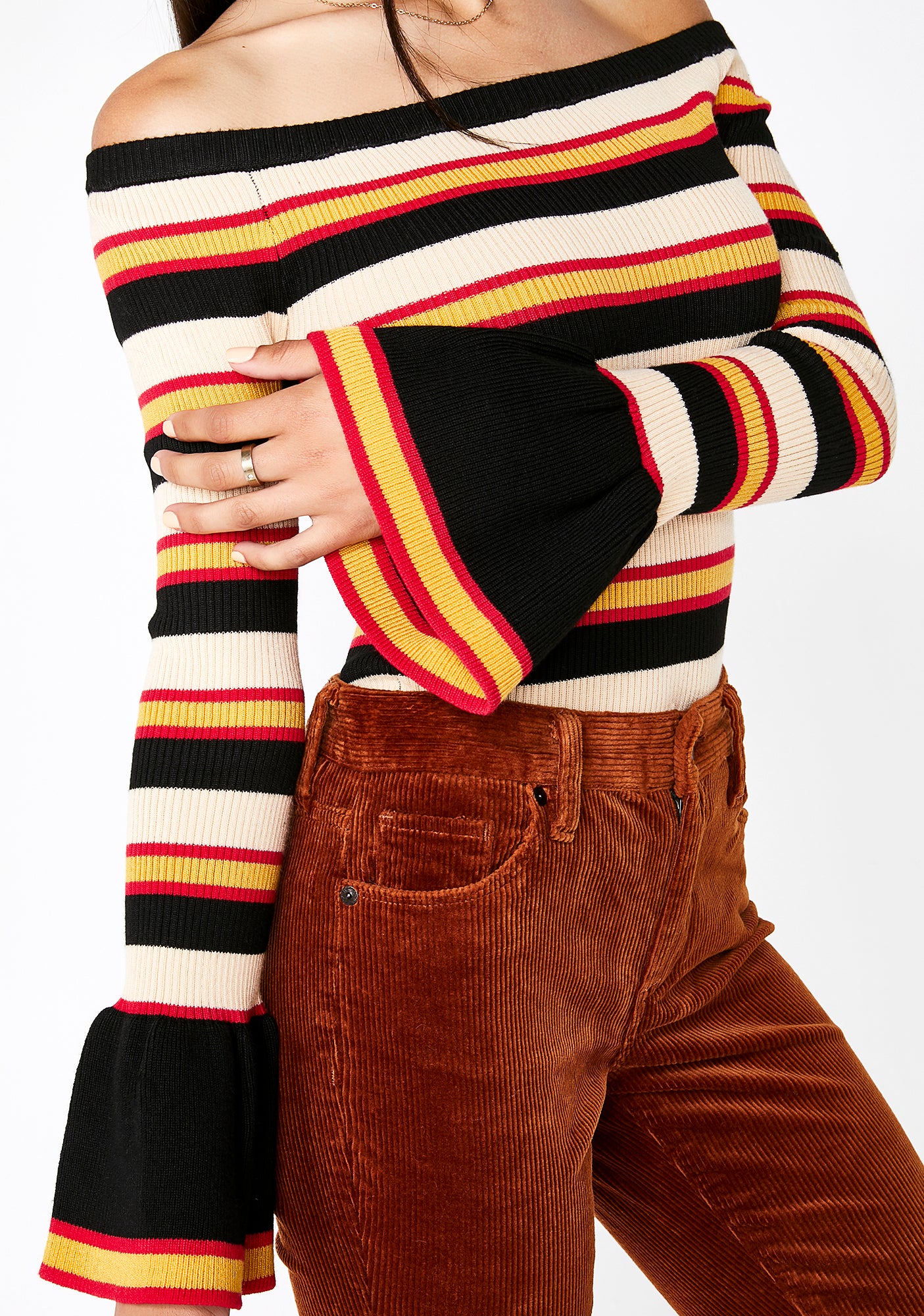 Autumn Lovin' Striped Blouse - Image 2