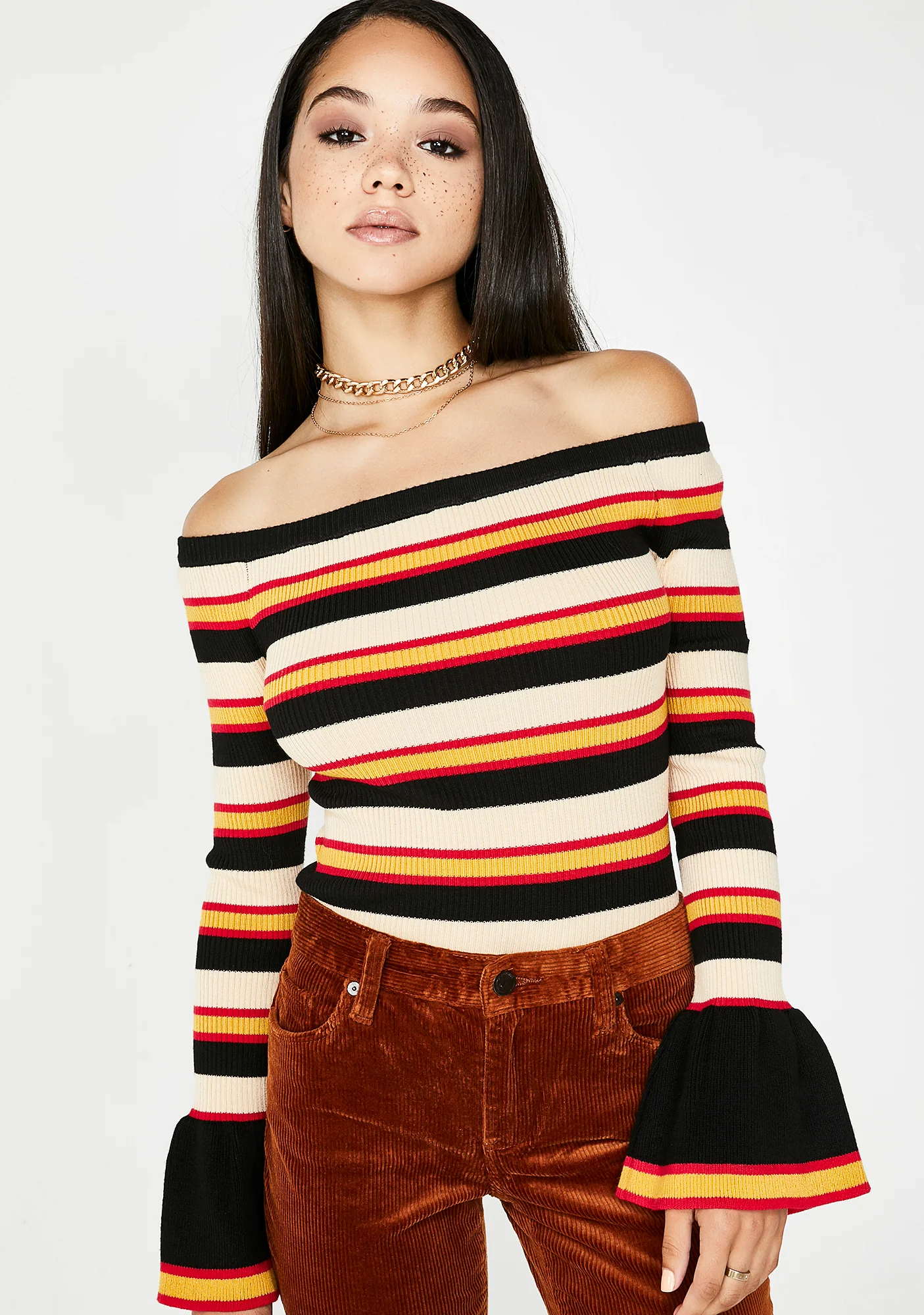 Autumn Lovin' Striped Blouse - Image 5