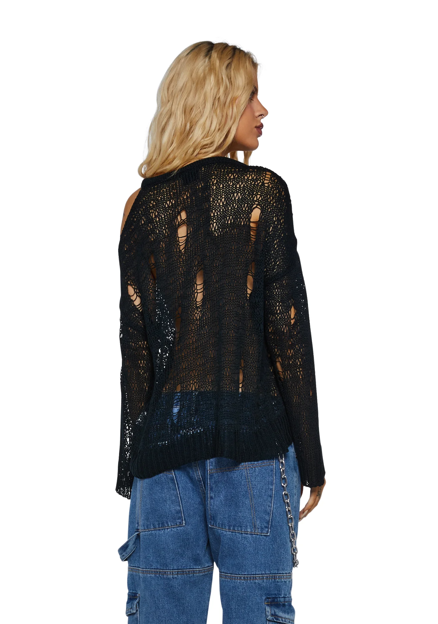 Avril Distressed Knit Sweater - Image 4
