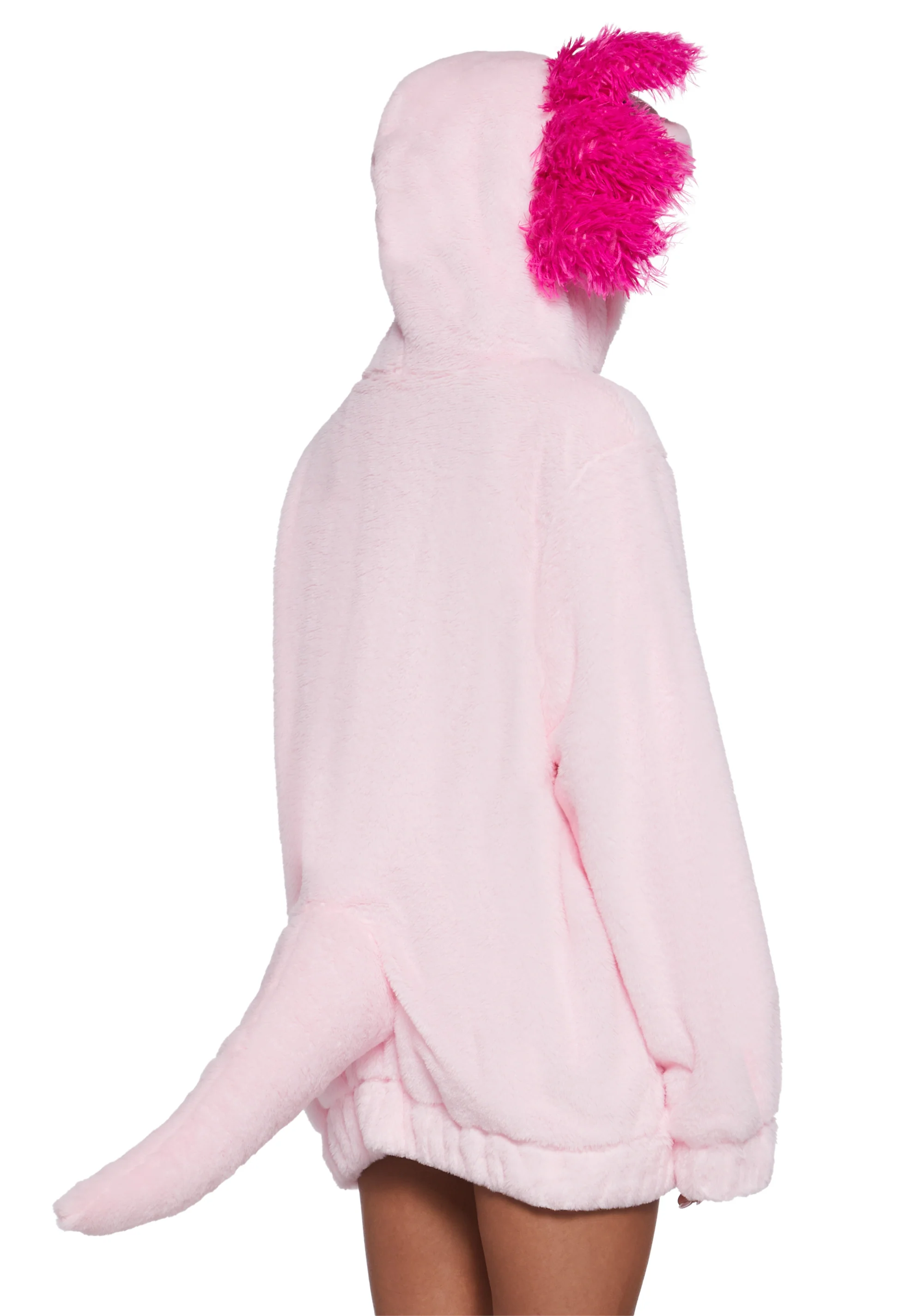 Axolotl Faux Fur Hoodie - Image 4