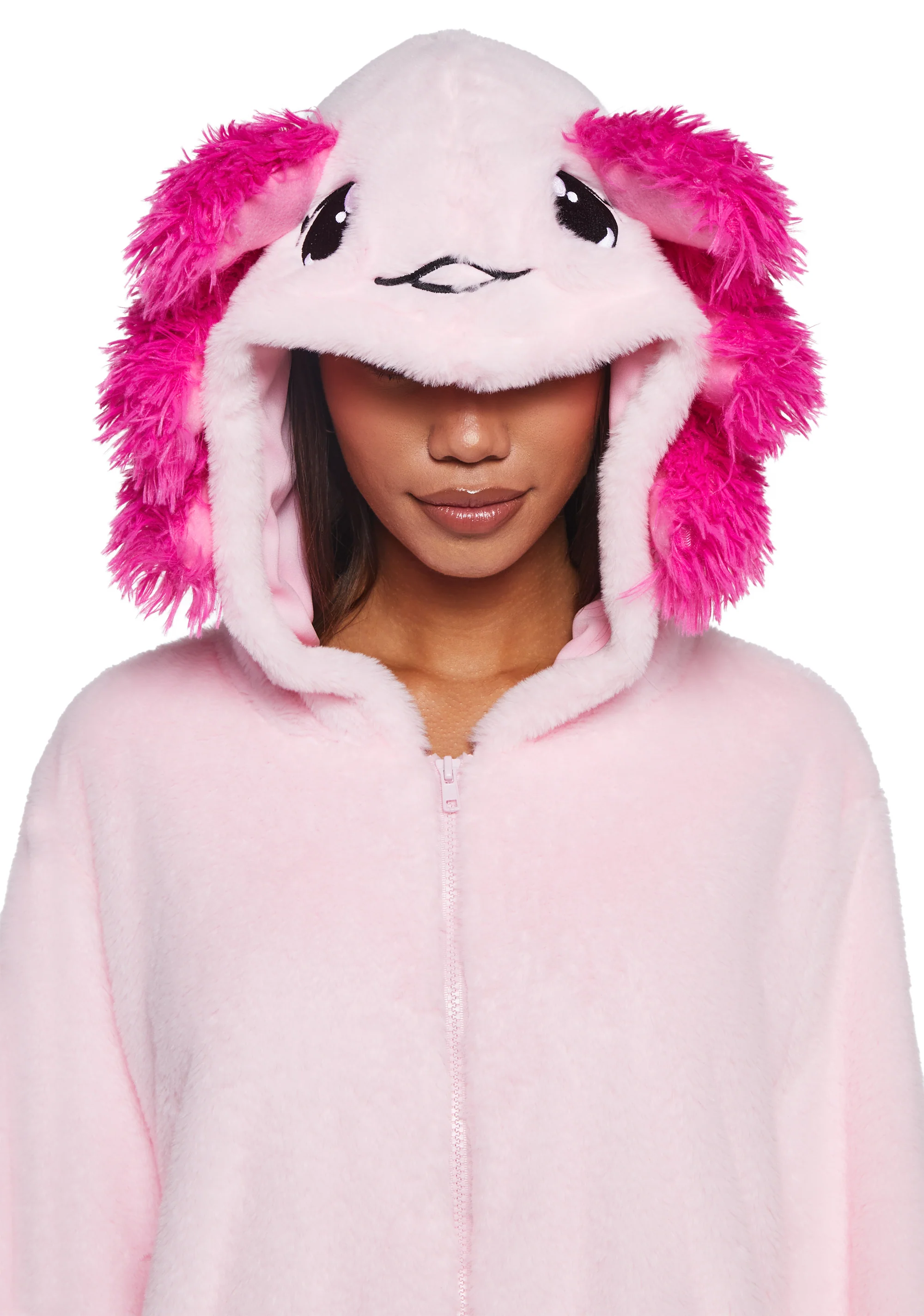 Axolotl Faux Fur Hoodie - Image 5