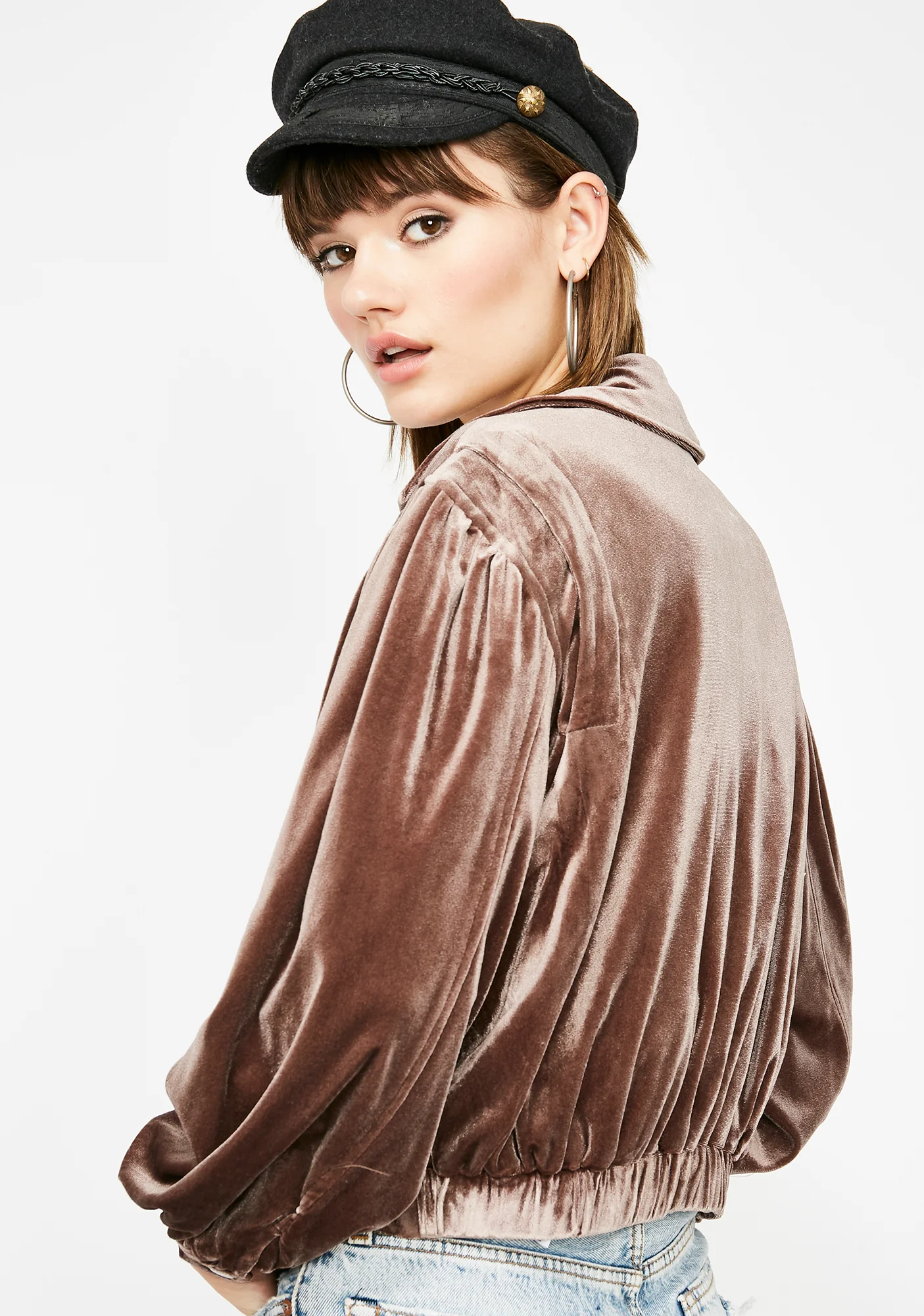 Babe Alert Velvet Moto Jacket - Image 4