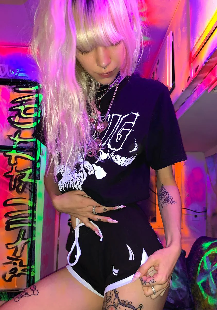 Baby Baphomet Goat Retro Booty Shorts - Image 2