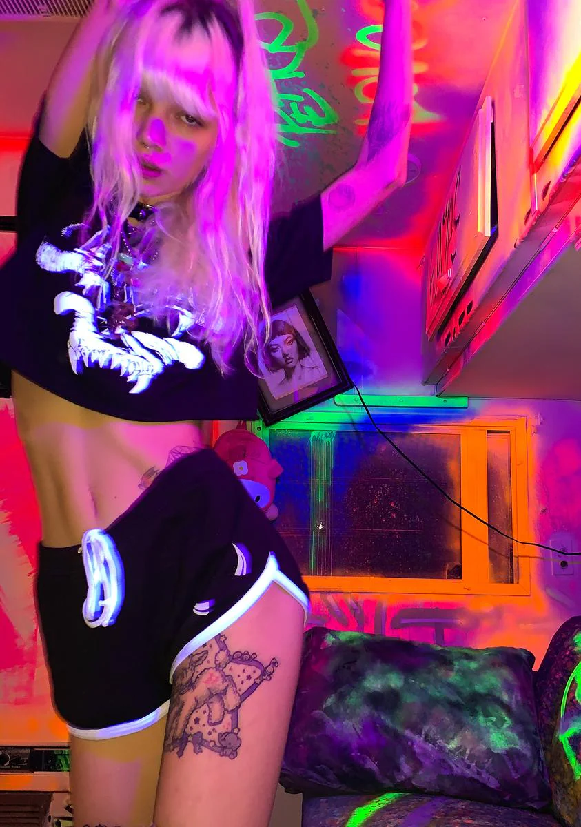 Baby Baphomet Goat Retro Booty Shorts - Image 4