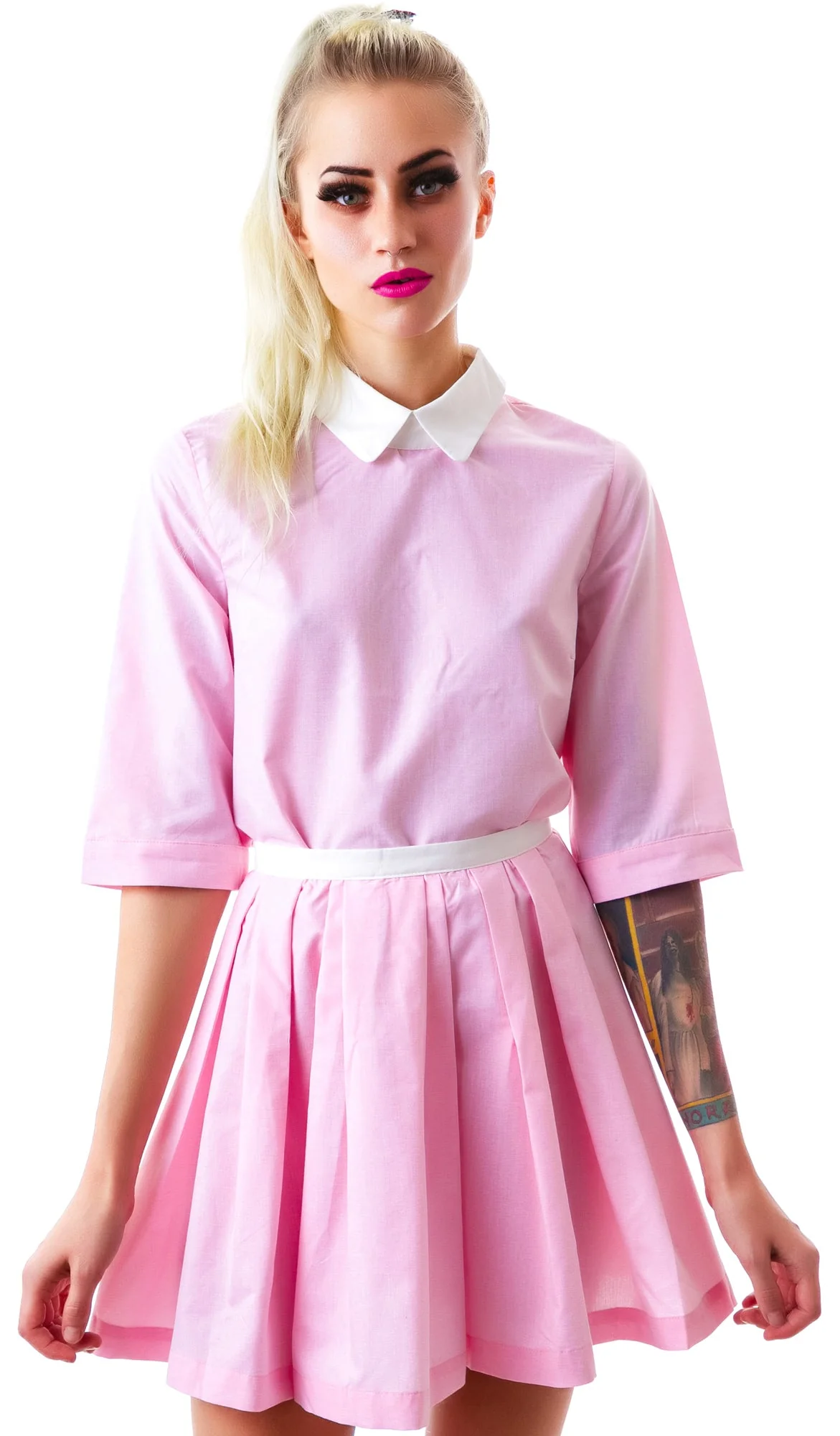 Baby Gurl Pleated Skirt - Light Blue - Image 6