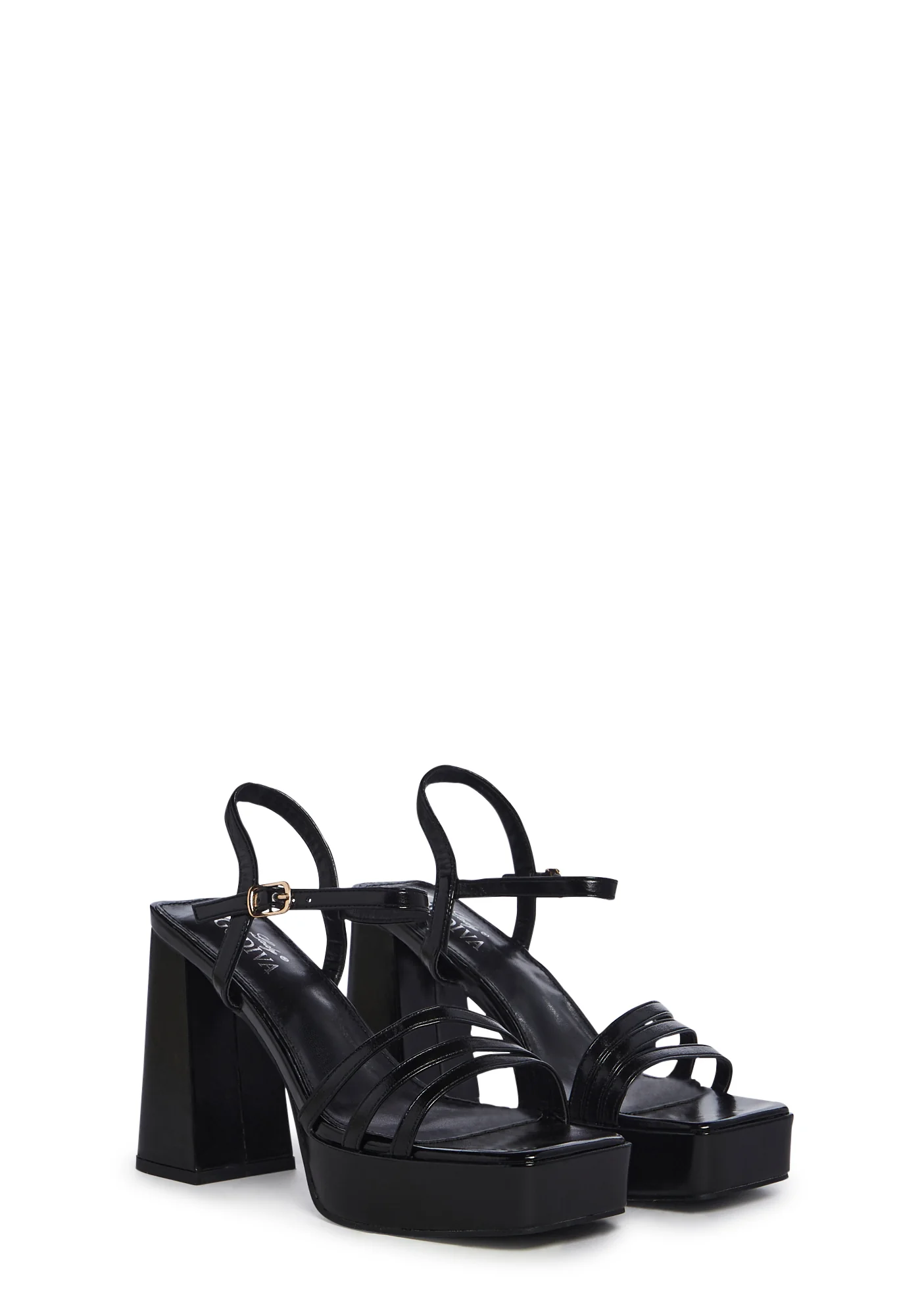 Baby It's You Platform Sandals- Black - Image 3