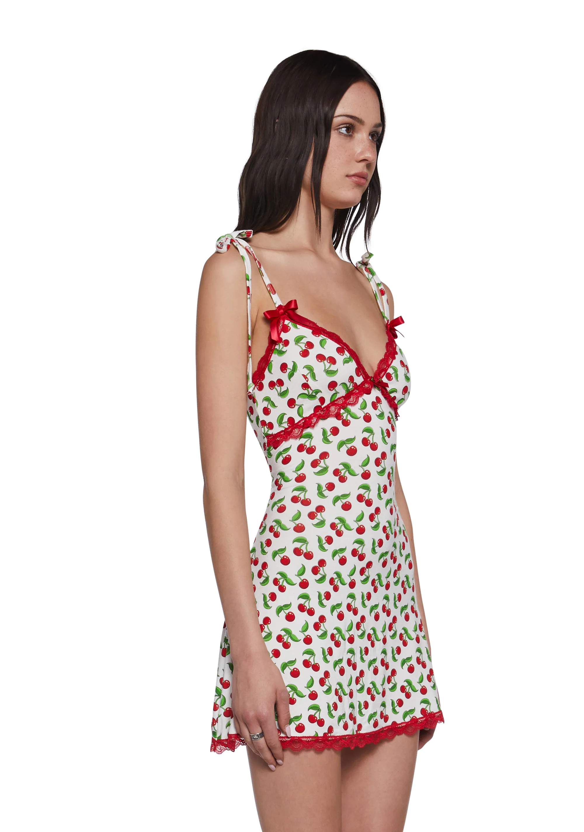 Sweet Sunset Mini Dress - Red - Image 3