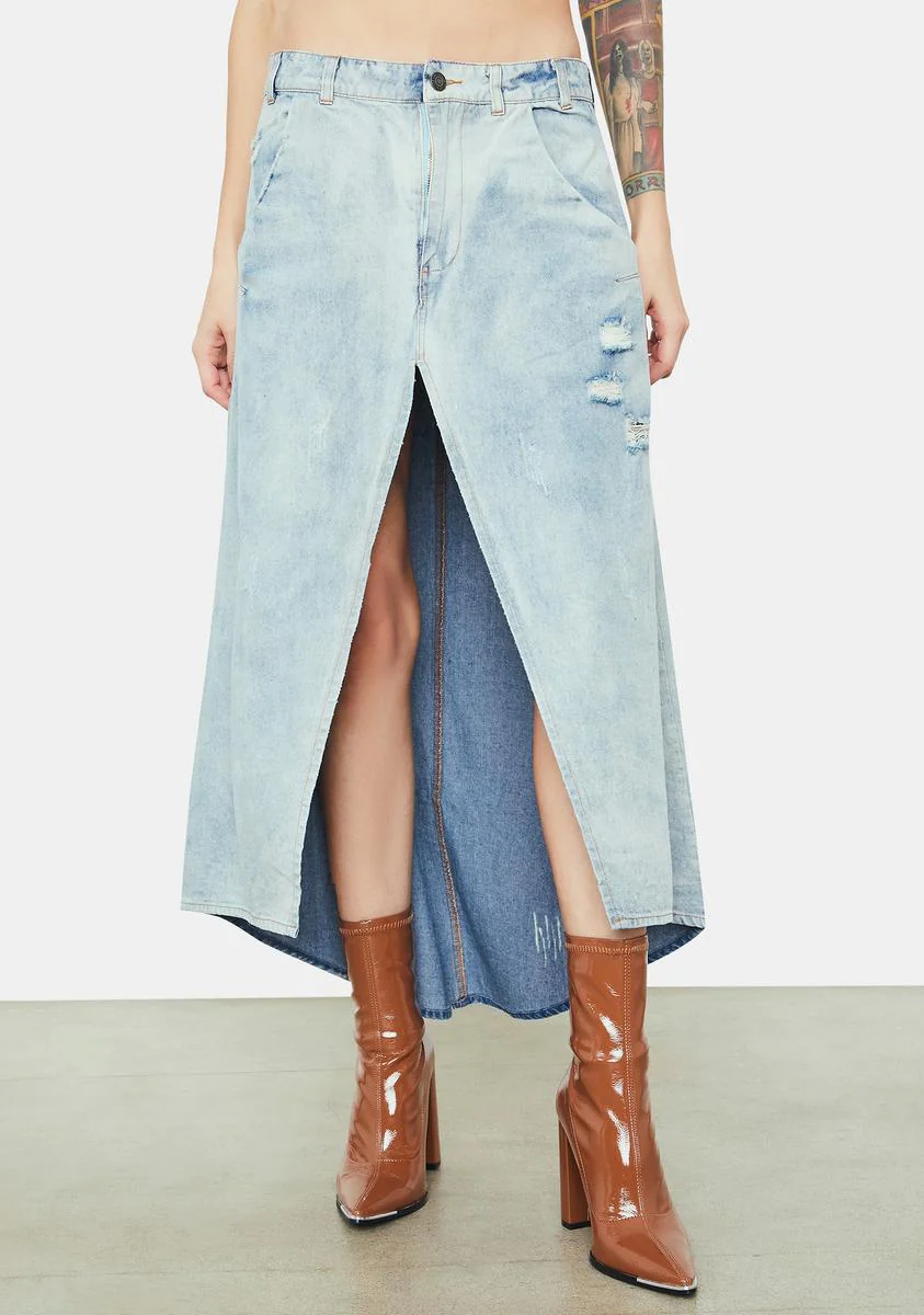 Back In The Day Denim Circle Skirt - Image 2