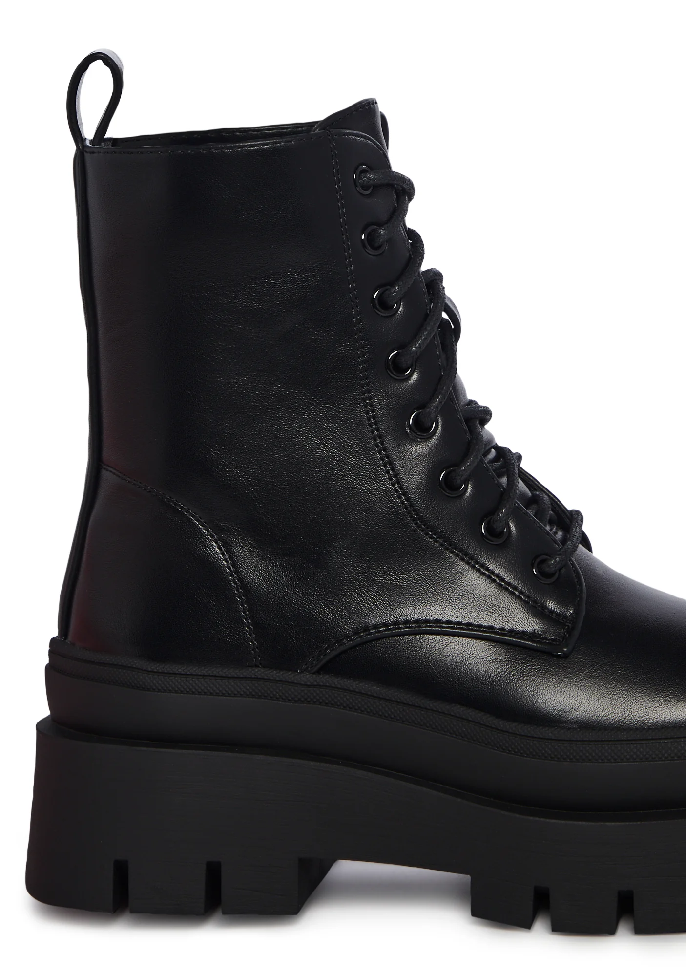 Back N’ Forth Combat Boots- Black - Image 2
