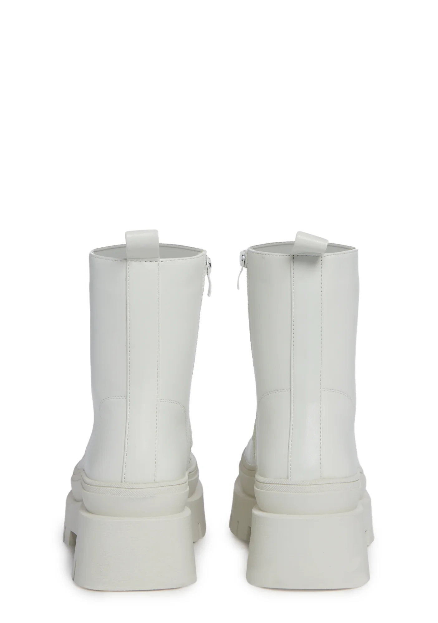 Back N’ Forth Combat Boots- White - Image 4