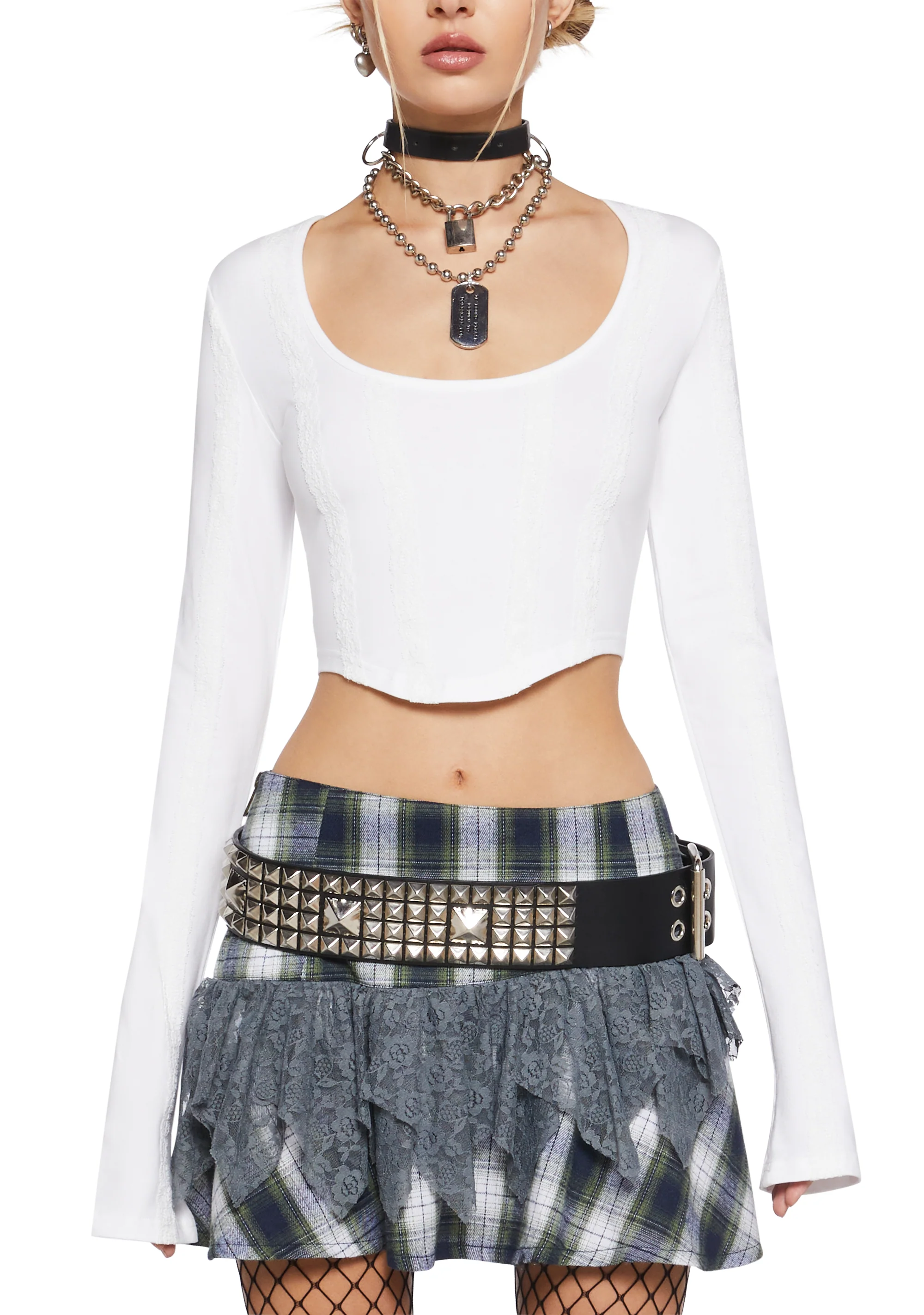 Back Stage Long Sleeve Crop Top - Image 5
