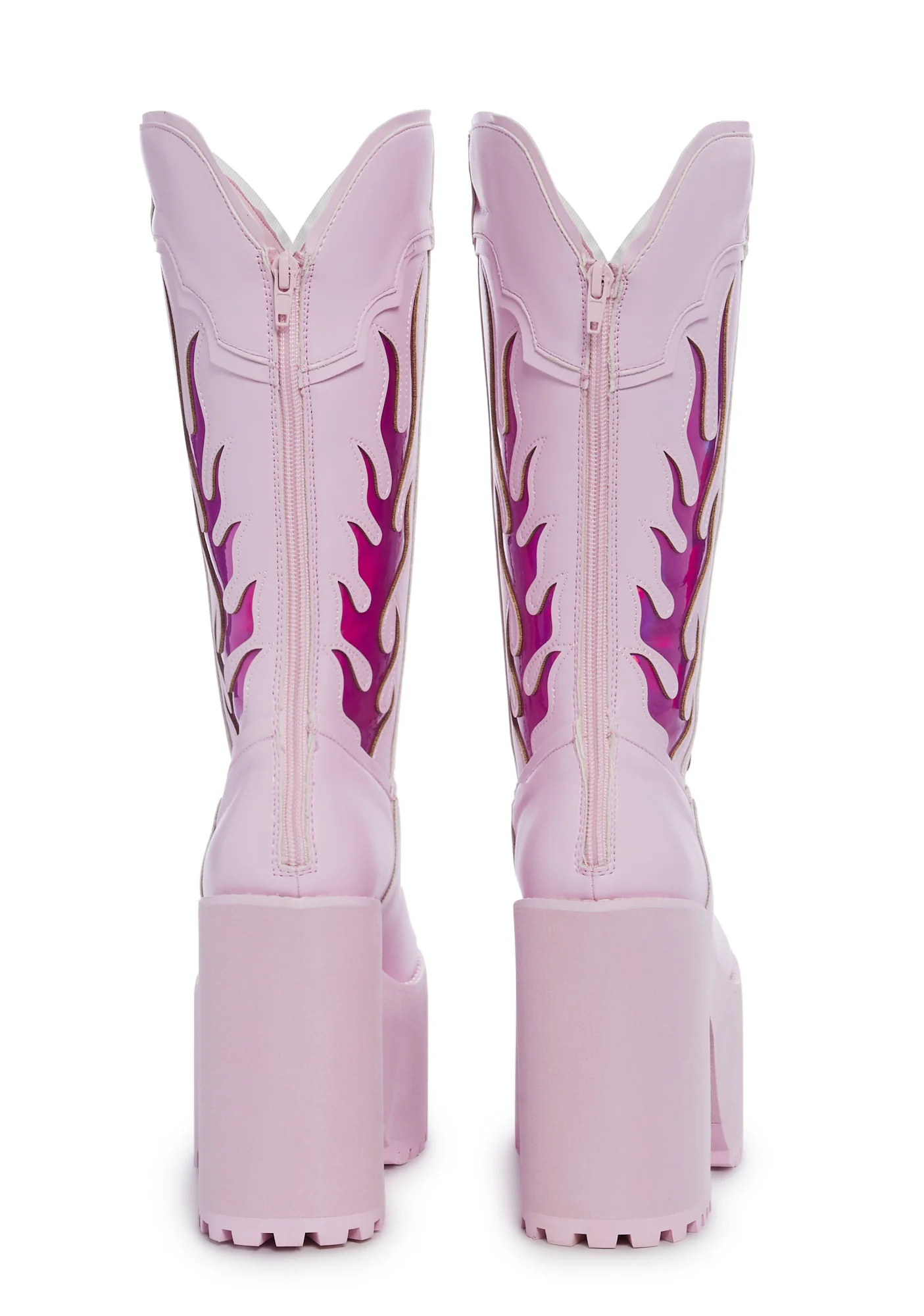 Bad B Flame Cowboy Boots - Pink - Image 4