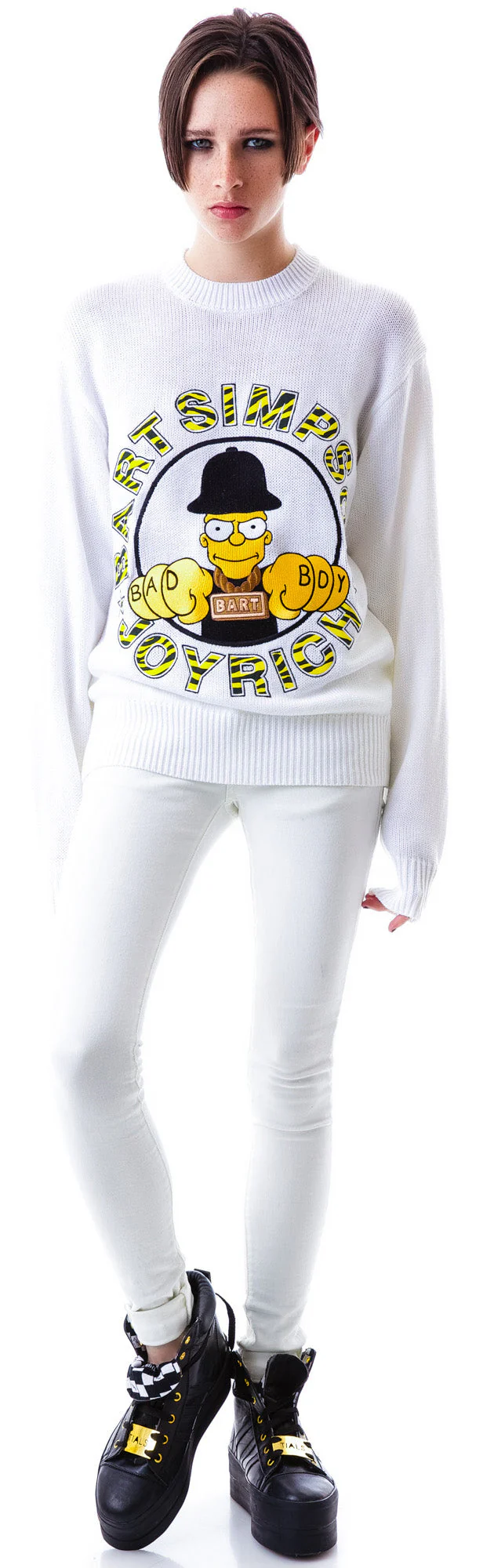 Bad Boy Bart Knit Crew - Off White - Image 3