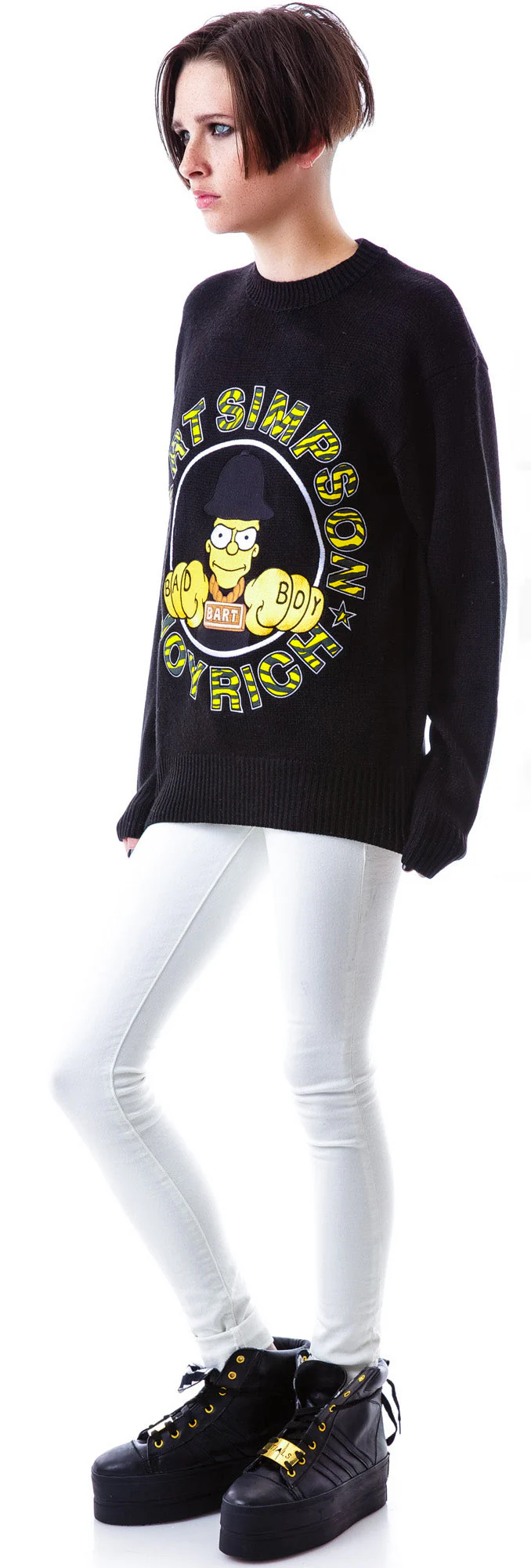 Bad Boy Bart Knit Crew - Off White - Image 8