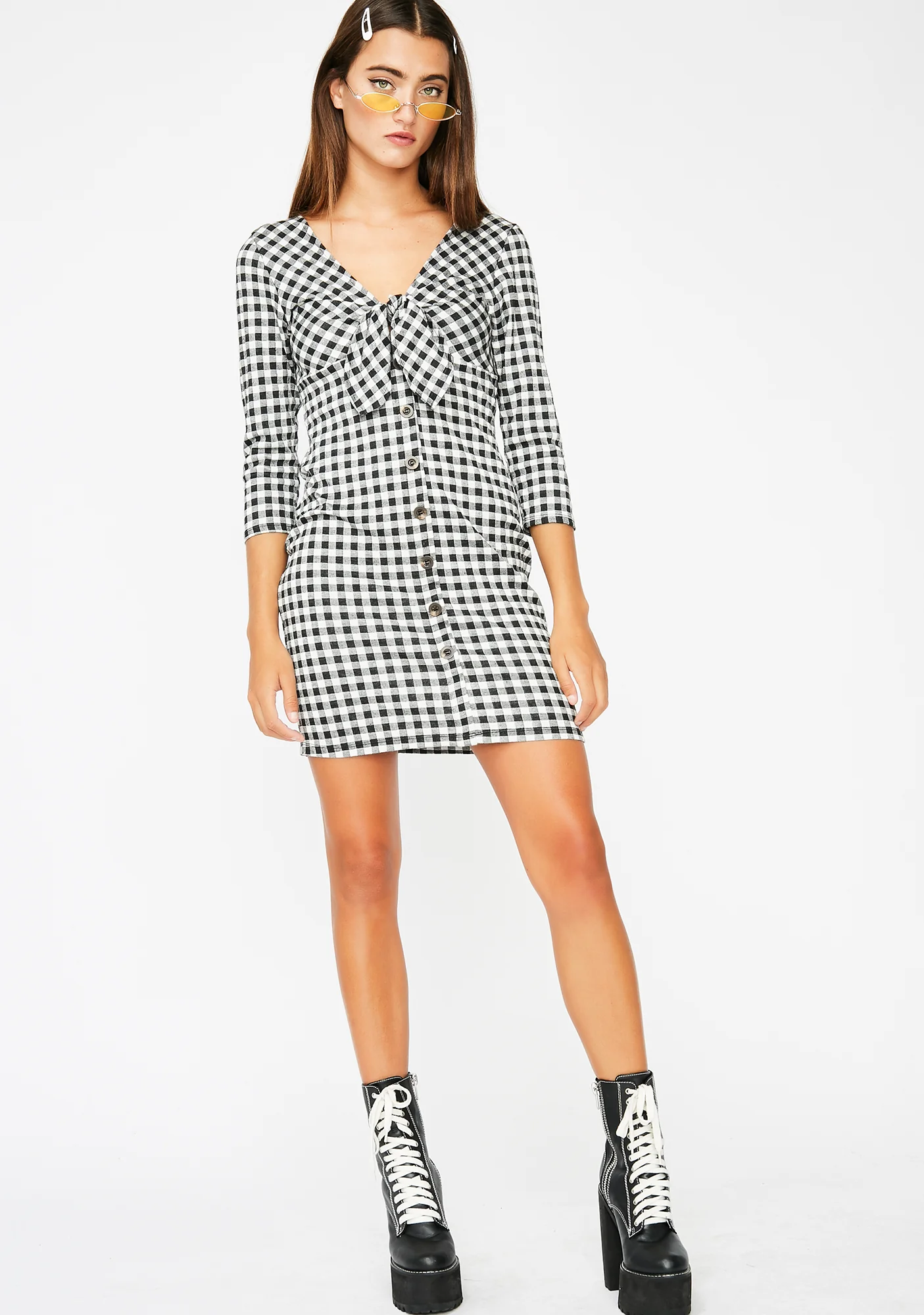 Bad News Gingham Dress - Image 3