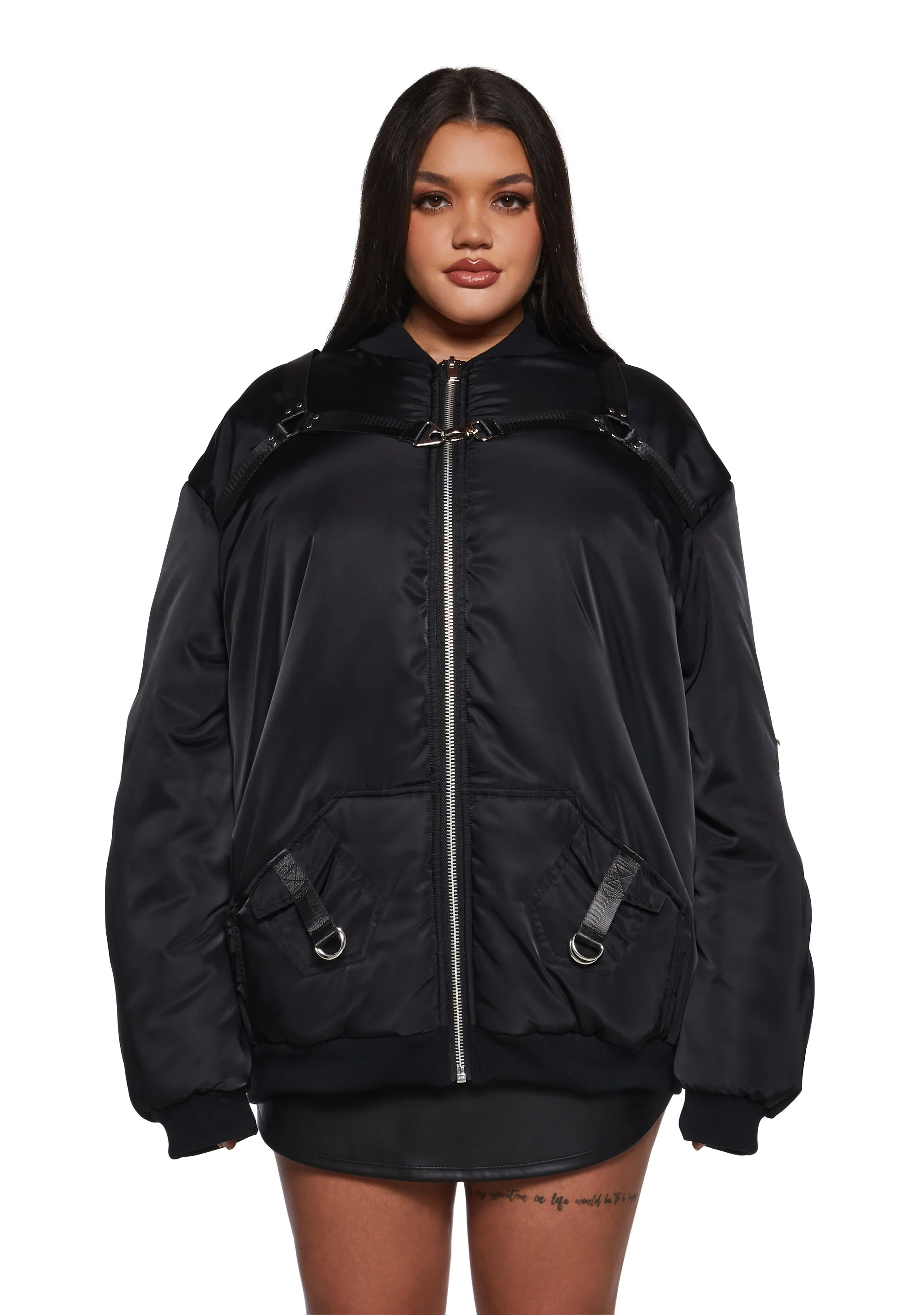 Baddie Undercover Oversized Bomber Jacket - Image 2